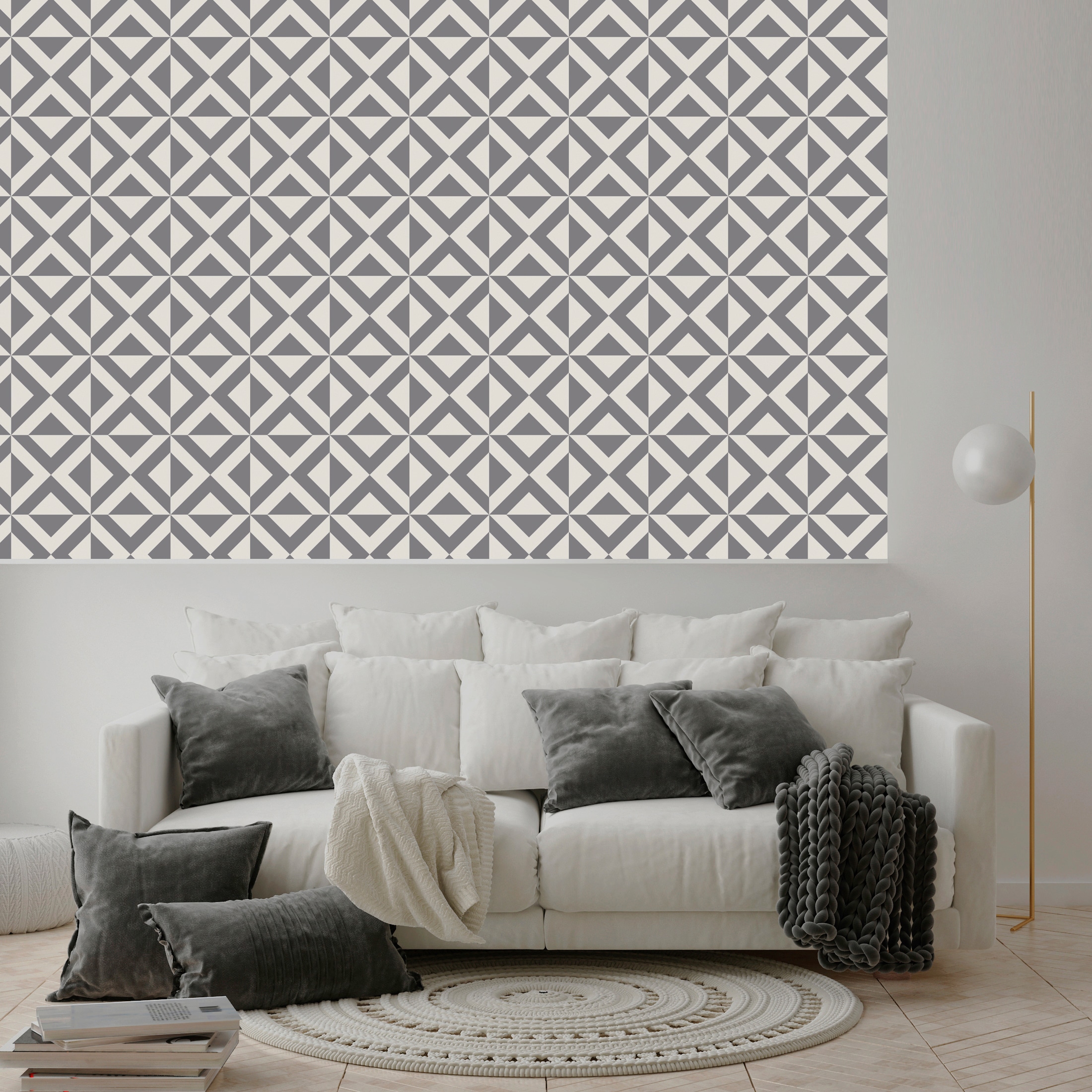 queence Vinyltapete »Rita«, bedruckt-3D-Optik-clean-Motiv, 90x250cm, selbstklebend, kinderleichte Anbringung, Sticker