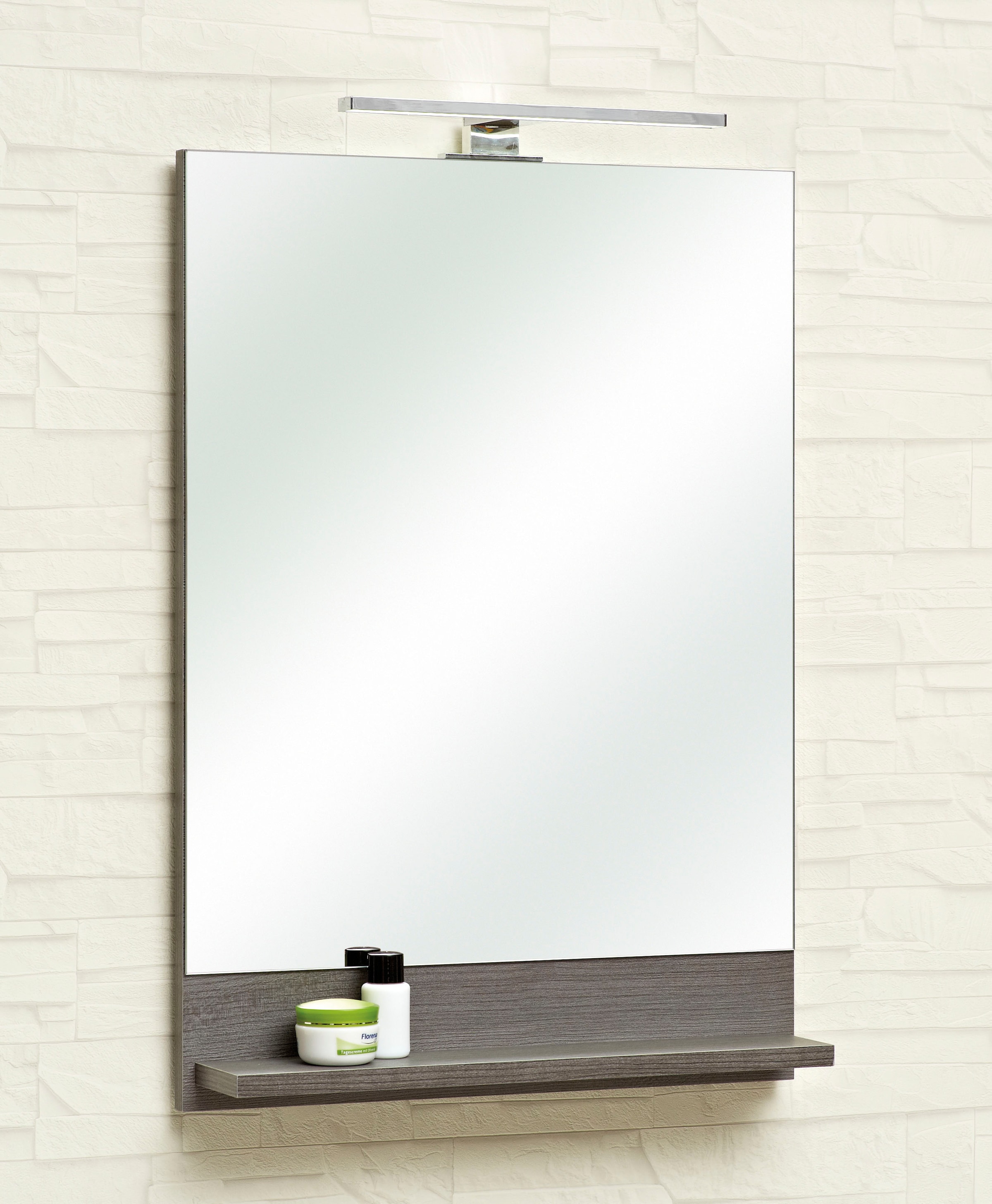 Saphir Badspiegel »Quickset Bad Flächenspiegel mit Ablage, 50 cm breit, ohne Beleuchtung«, moderner Wandspiegel für Badezimmer, rechteckig, 70 cm hoch