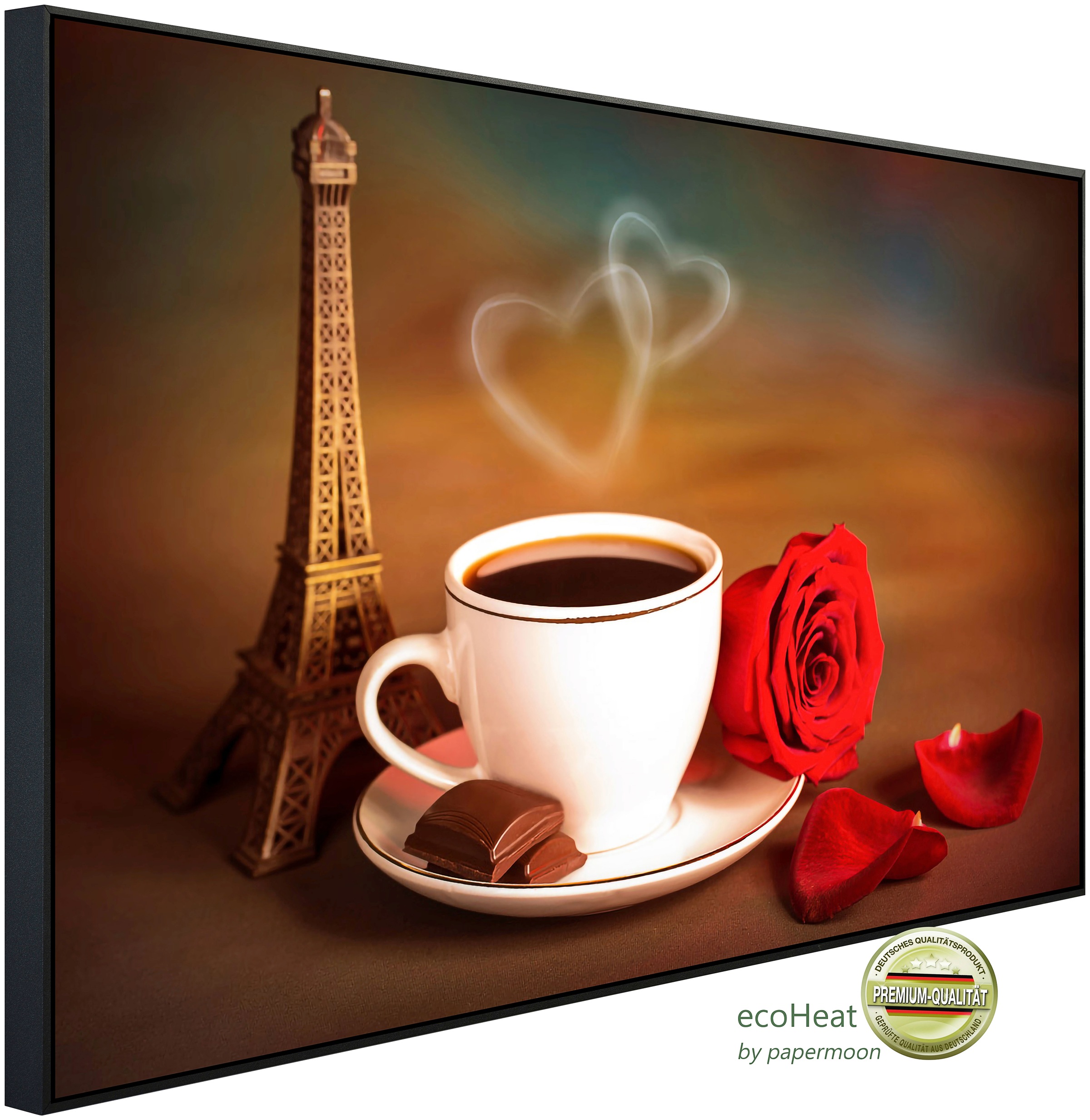 Papermoon Infrarotheizung »Tee mit Rosen und Eiffelturm«, sehr angenehme St günstig online kaufen