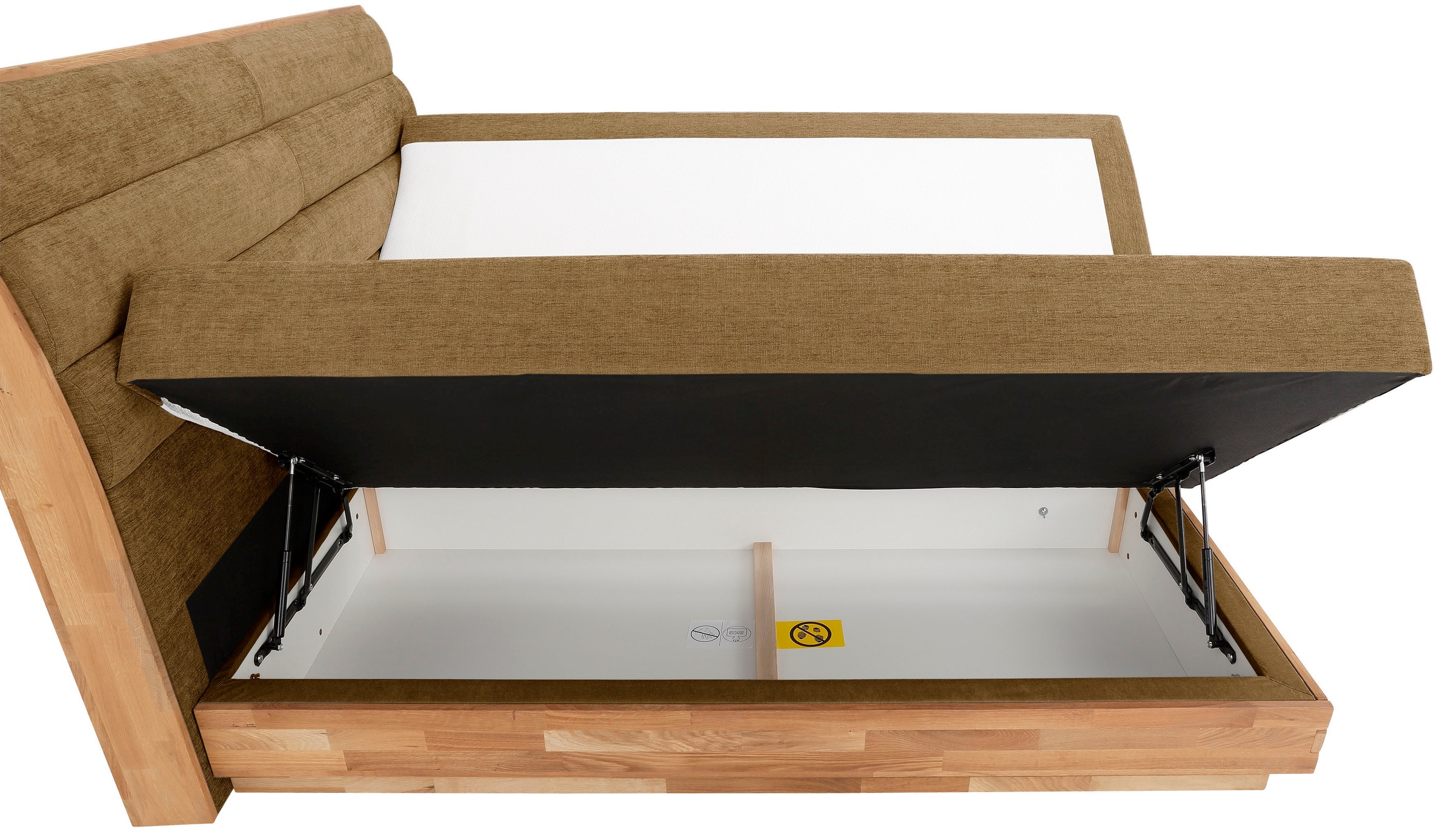 OTTO products Boxspringbett LED-Beleuchtung, mit zertifizierten, recycelten Bezugsstoffen