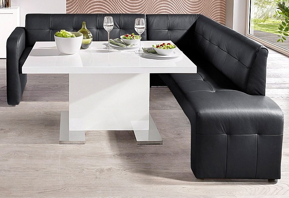 exxpo - sofa fashion Essbank »Barista, bequem und elegant, hohe Bodenfreiheit,«, Eckbank Barista bequem und elegant, hochwertige Detailverarbeitung