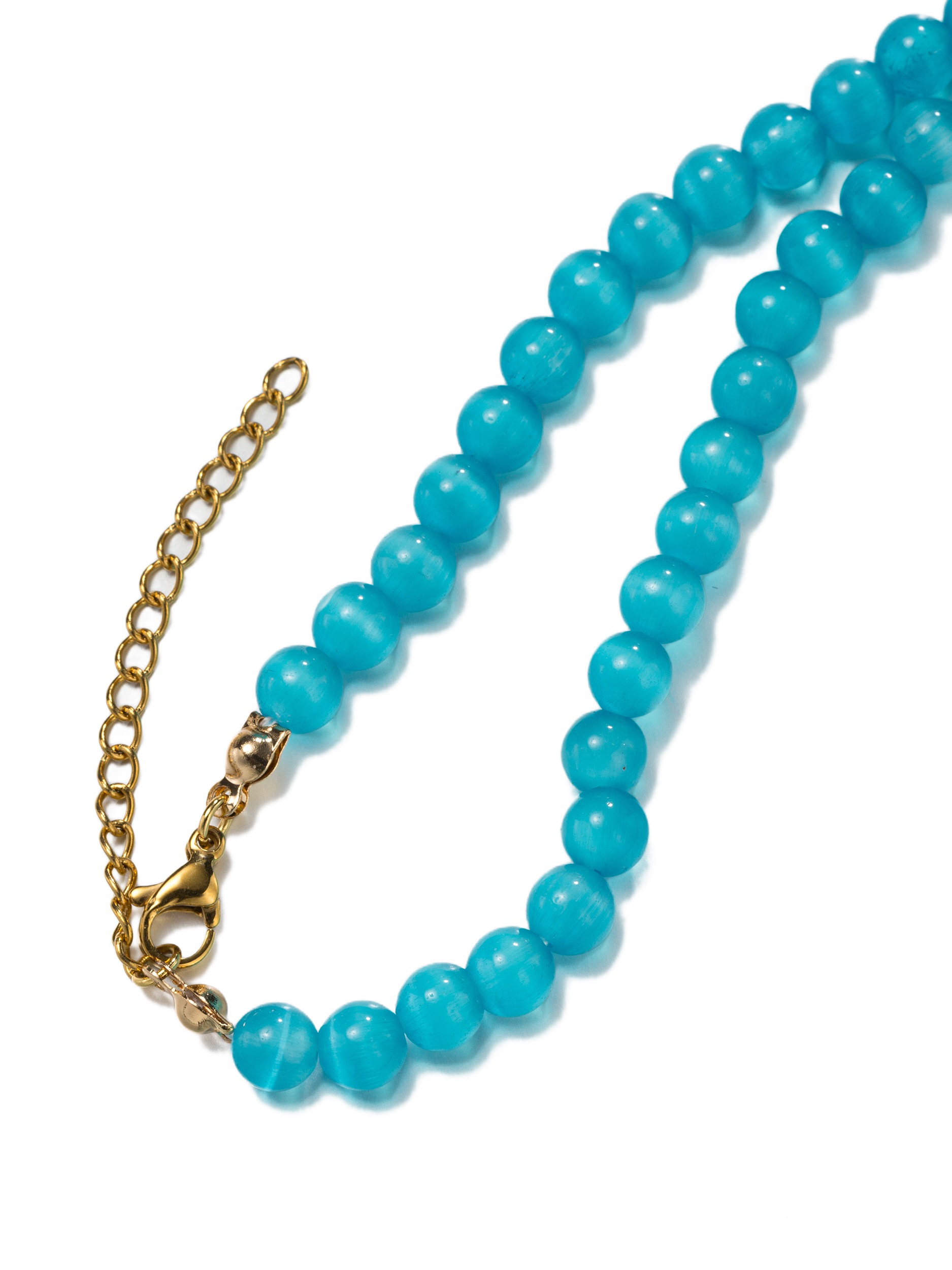 Aniston JEWELRY & WATCHES Collier »Schmuck Geschenk Edelstahl Halsschmuck Halskette Edelstein Kugeln« Made in Germany - mit Cat´s Eye