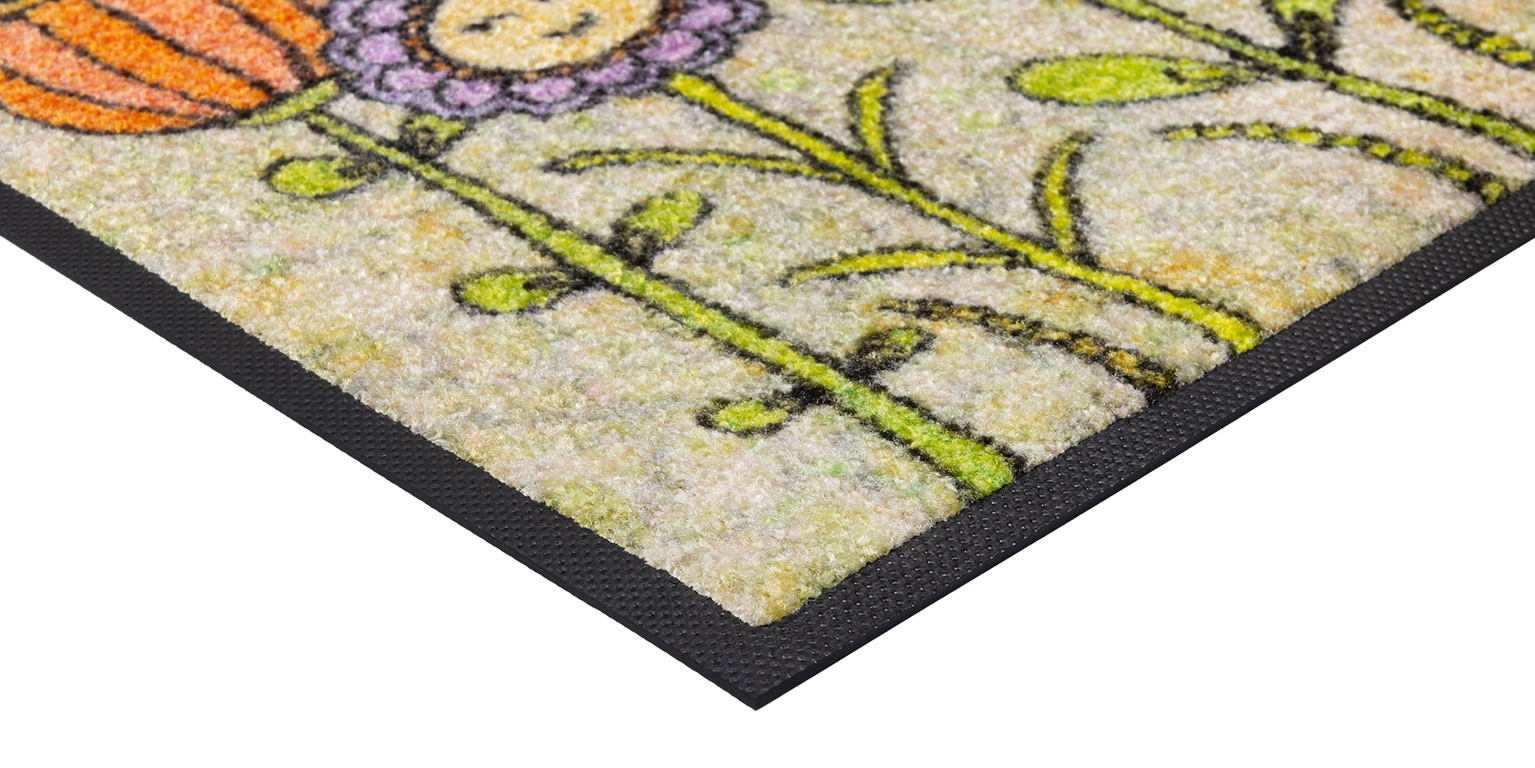 wash+dry by Kleen-Tex Fußmatte »Friendly Flowers« rechteckig 7 mm Höhe