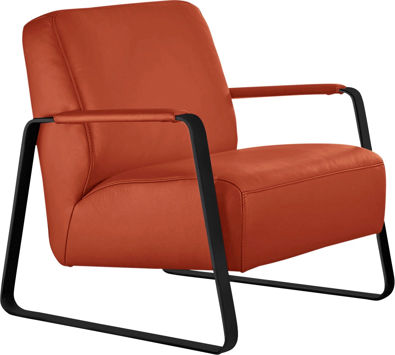 W.SCHILLIG Cocktailsessel »quadroo Loungesessel,«, mit bezogenen Armlehnen, günstig online kaufen