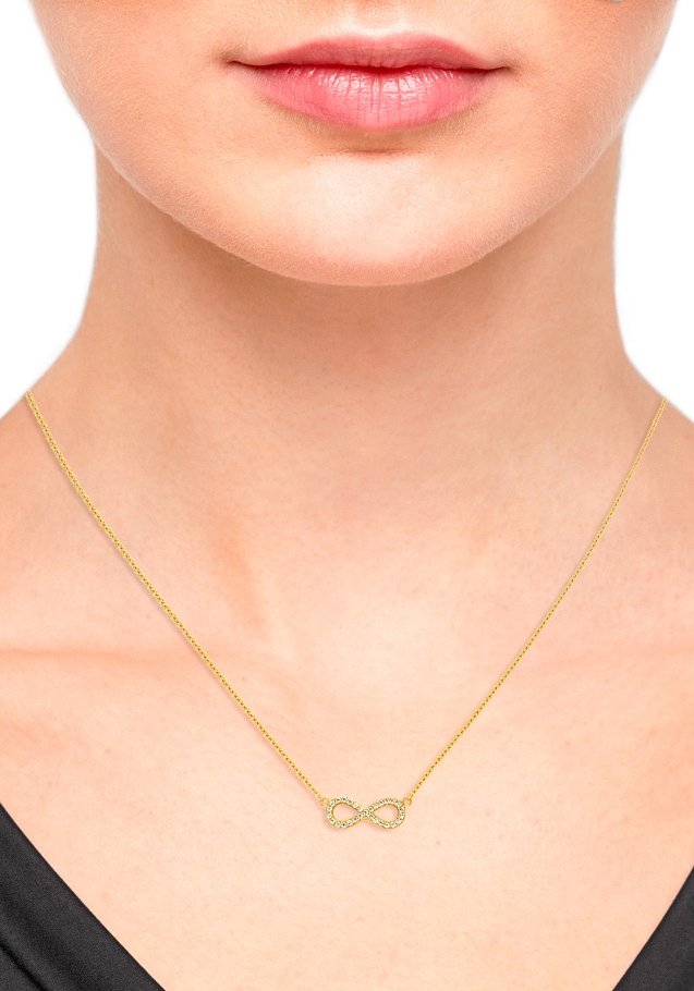 s.Oliver Kette mit Anhänger »Infinity/Unendlichkeitsschleife, 2032880, 2032881, 2032882«, mit Zirkonia (synth.)