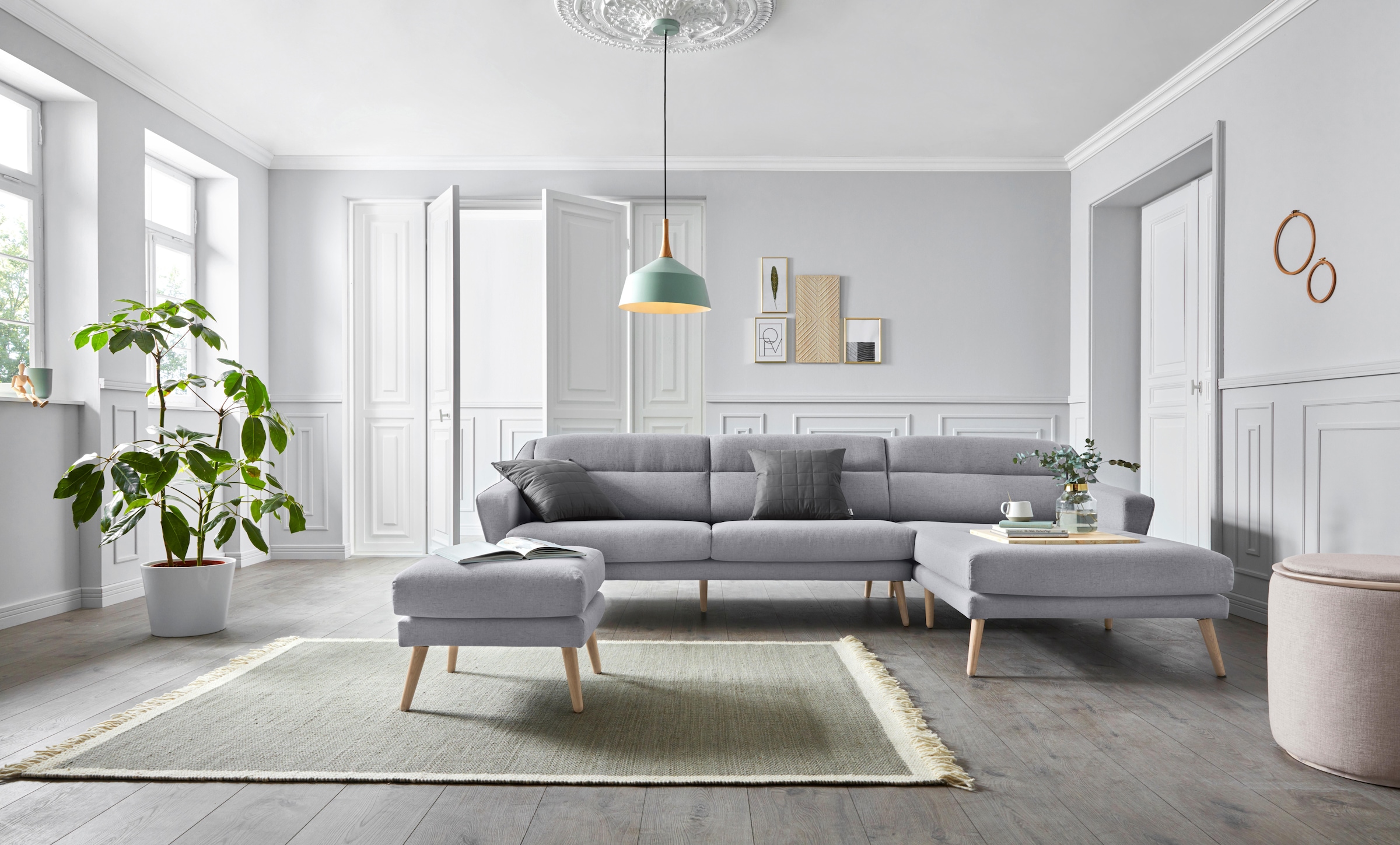 OTTO home Hocker »Bille« mit Eiche-Beinen, Design by Morten Georgsen
