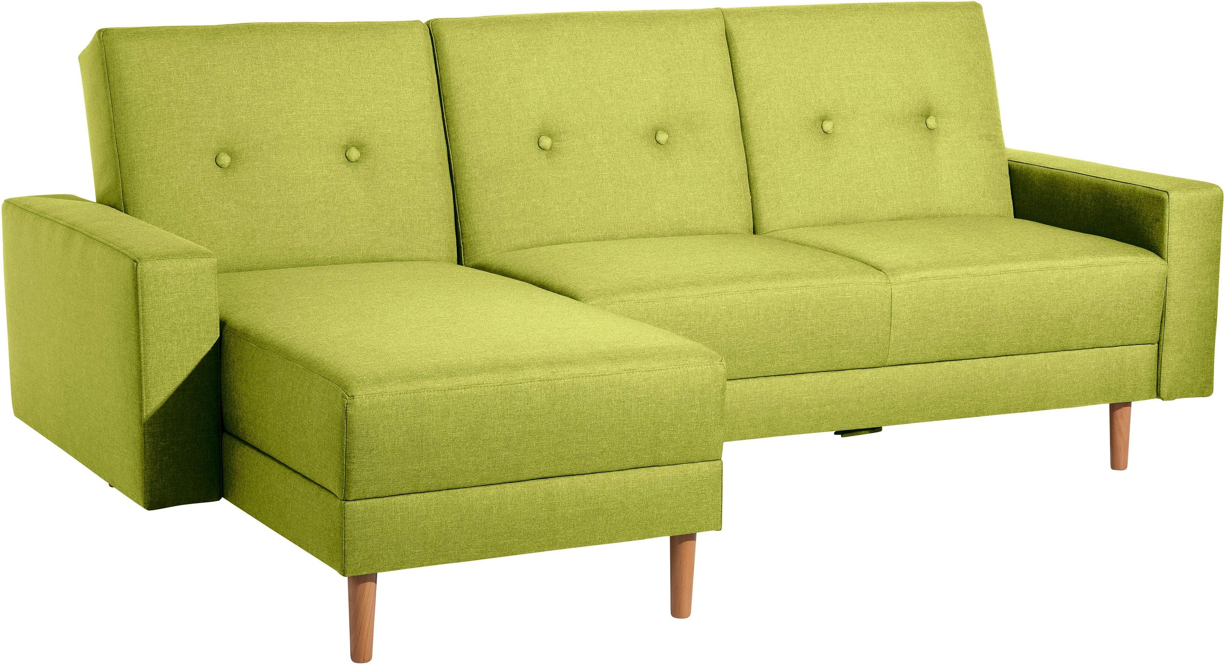 Max Winzer® Ecksofa »Just Chill«, Schlafsofa mit Recamiere, Rückenverstellung, inklusive Stauraumhocker