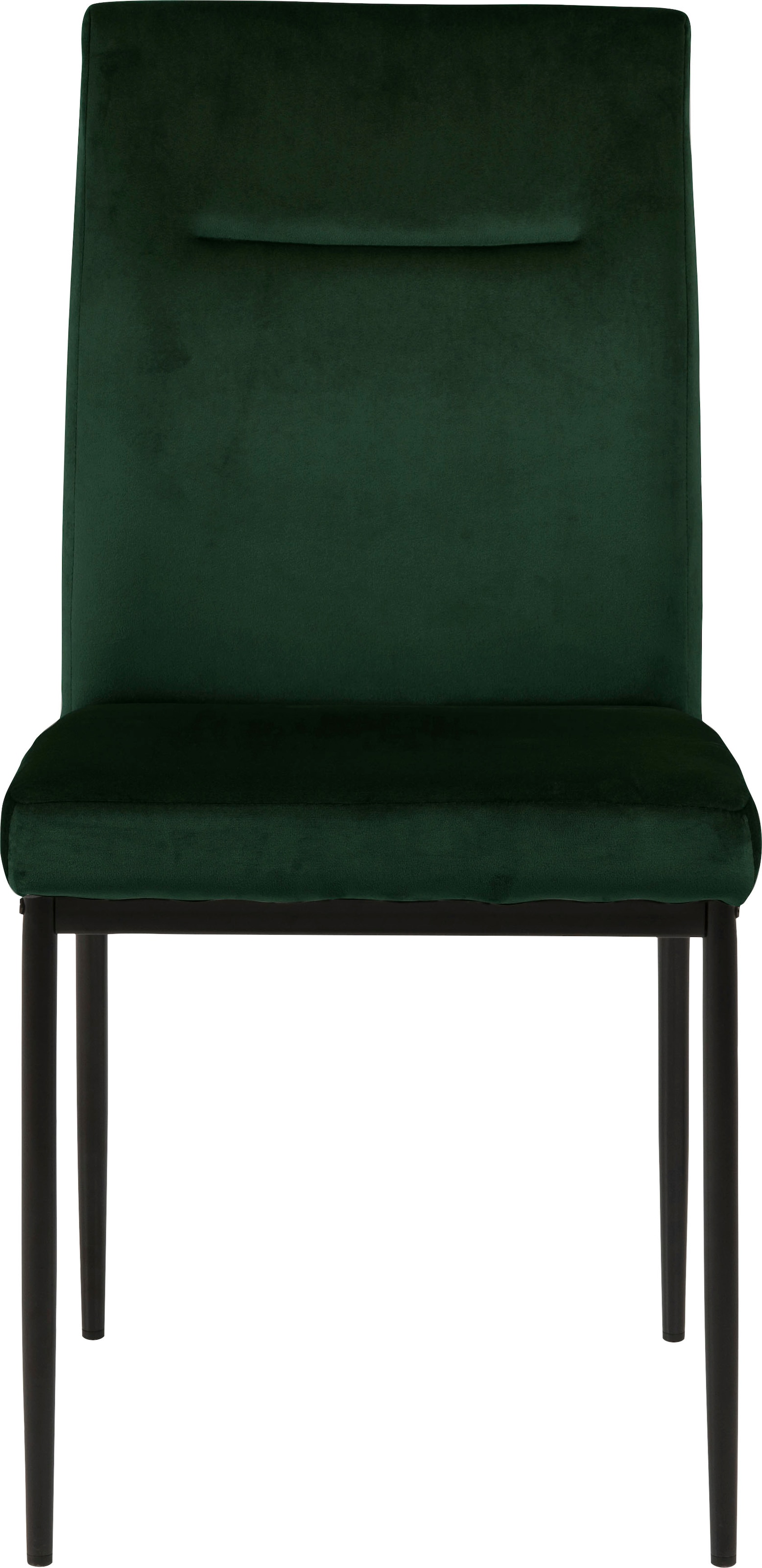 ACTONA GROUP Esszimmerstuhl »Doris«, (Set), 2 St., Polyester, mit lebendigem Stoff, schlanke, schwarze Metallbeine