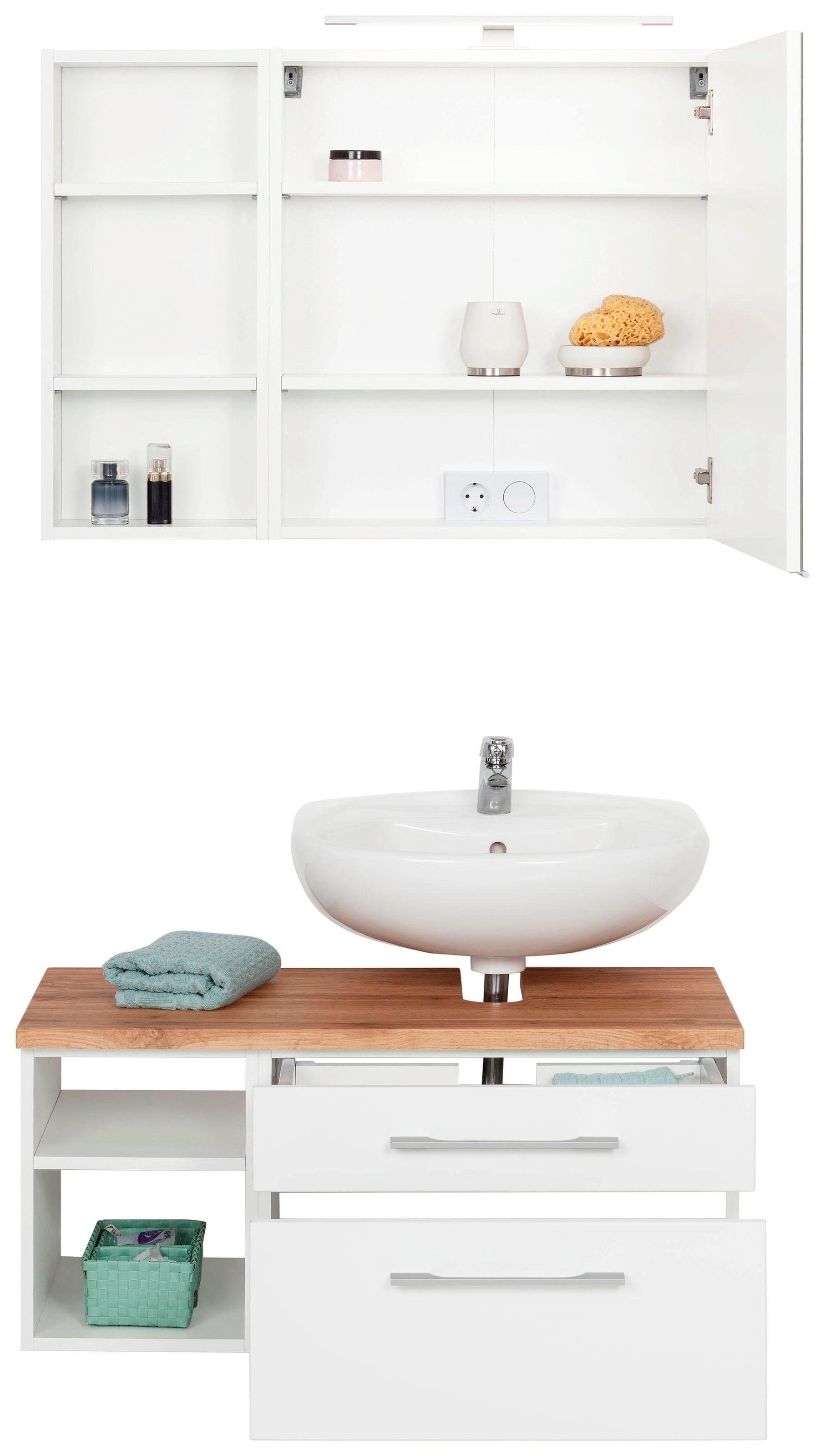 welltime Badmöbel-Set »Davos« 3 Stk. tlg. günstig online kaufen