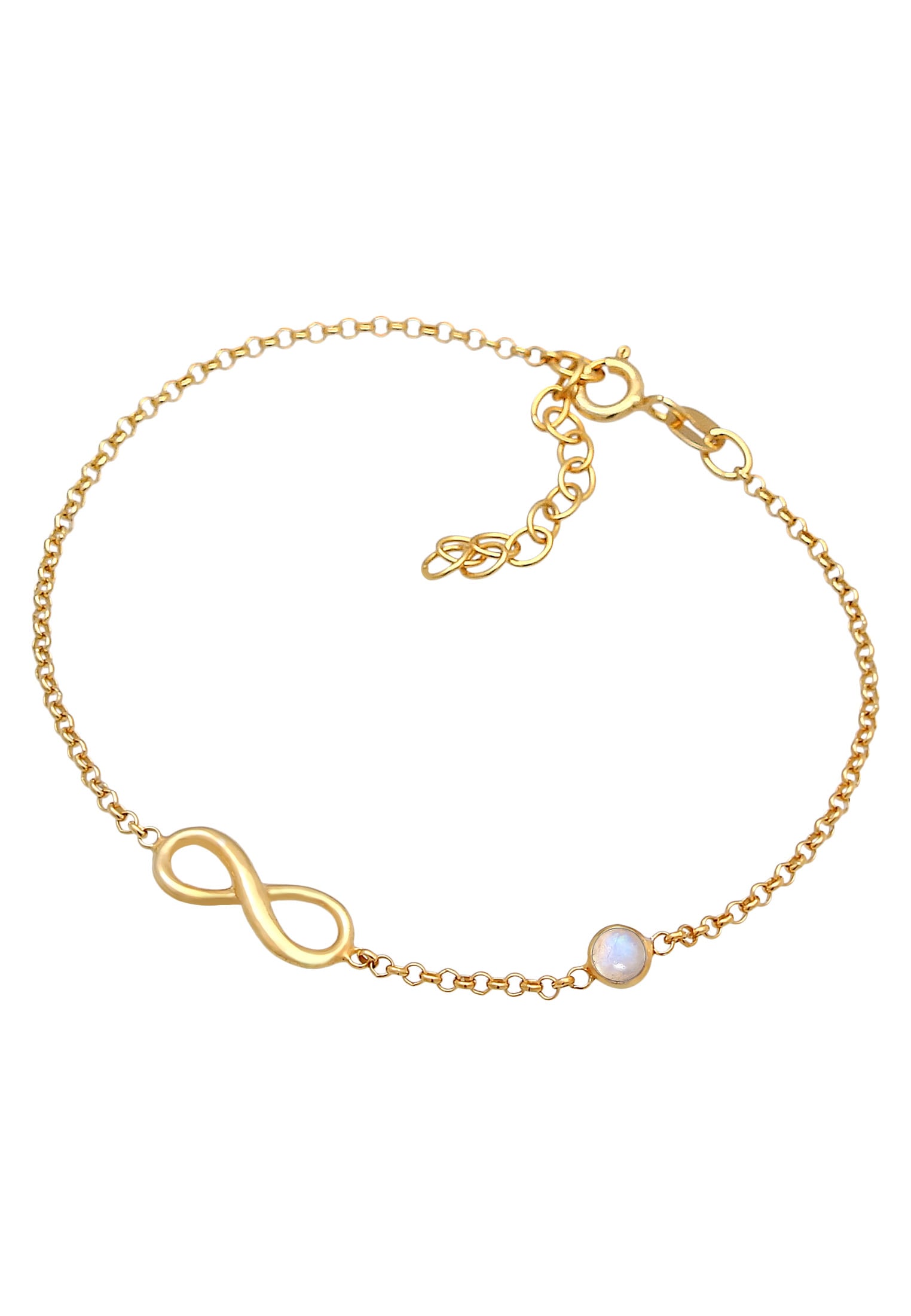 Elli Armband »Infinity Unendlich Zeichen Mondstein 925 Silber«