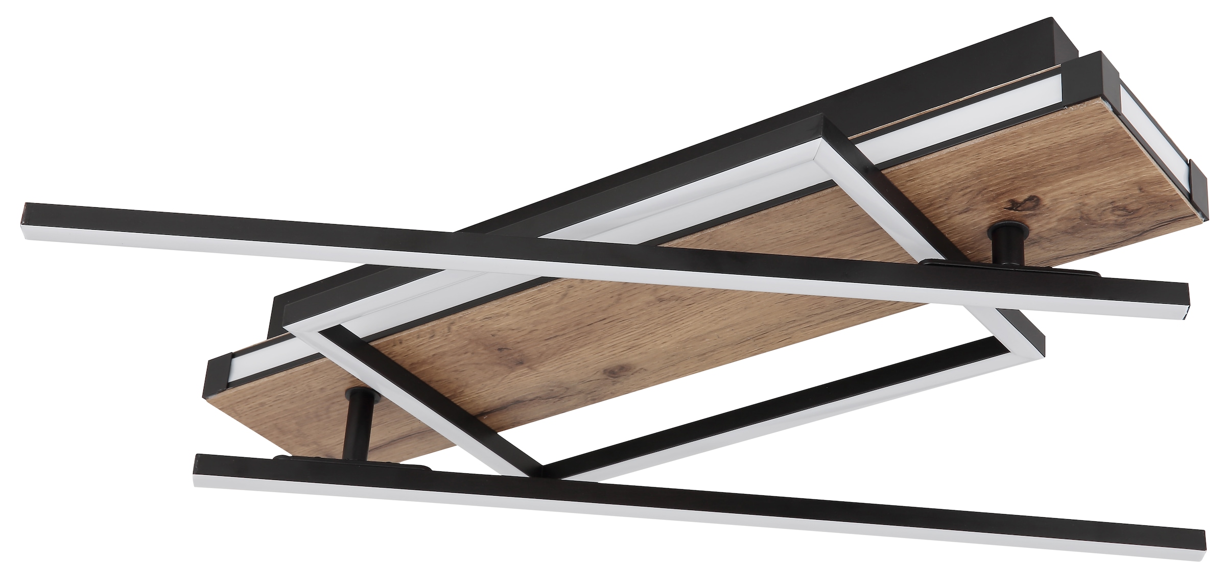 GLOBO LIGHTING LED Deckenleuchte »COLLI« LED-Modul Warmweiß Deckenlampe/Wohnzimmer/Schlafzimmer/modern/Holz