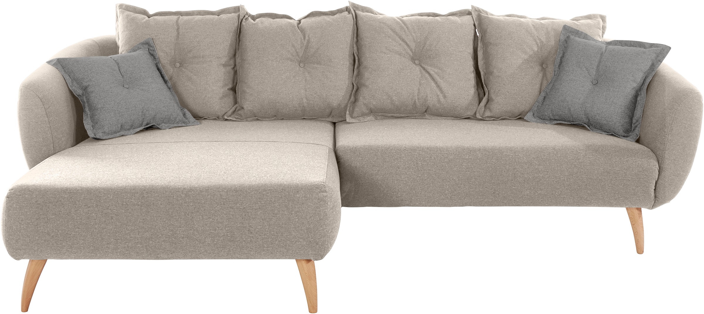 Home affaire Ecksofa »Baggio L-Form«, Zierkissen inklusive