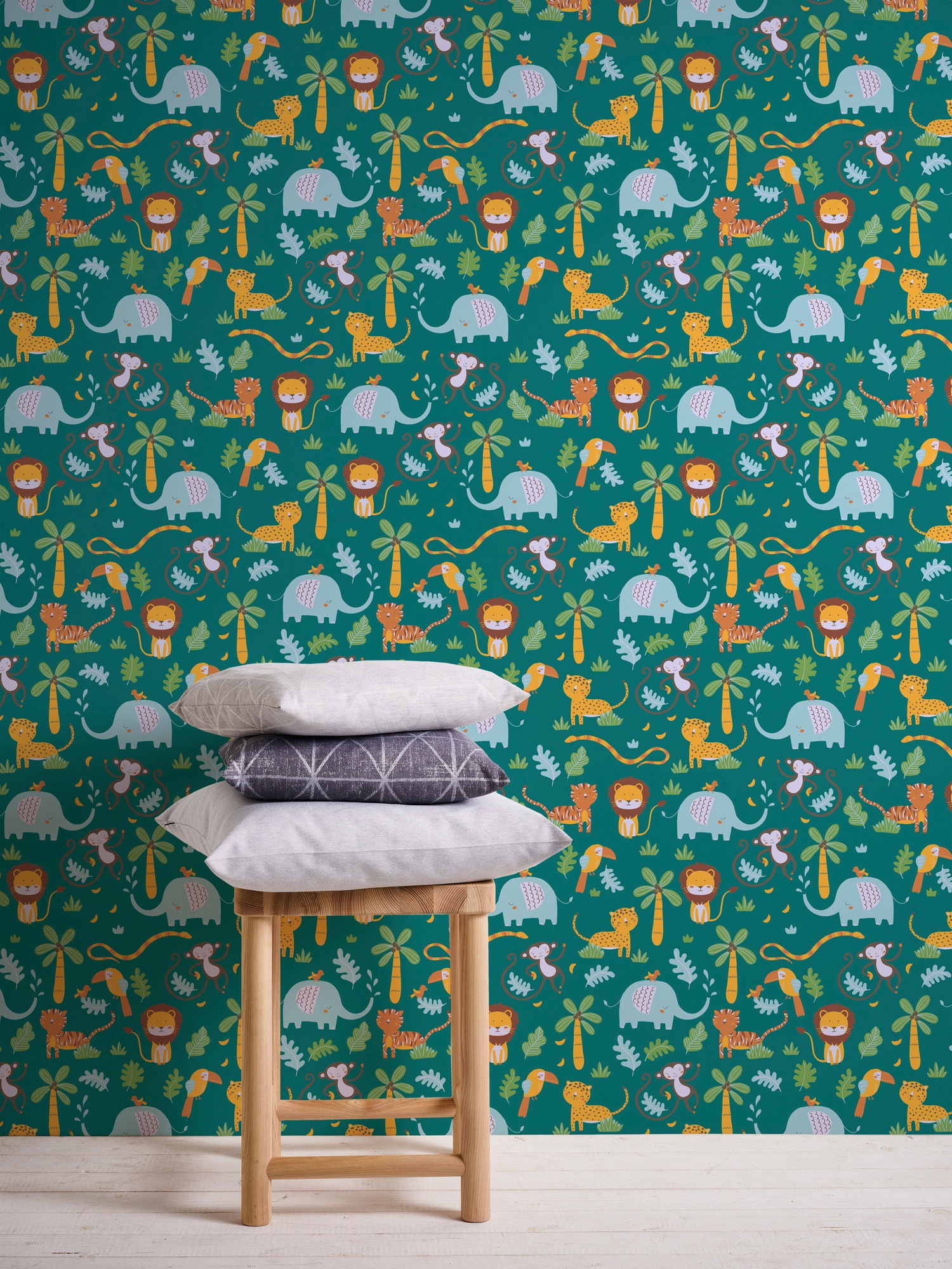 A.S. Création Vliestapete »Little Love«, Motiv-abstrakt-naturalistisch, Kindertapete Tapete Dschungel Tapeten Kinderzimmer Schlafzimmer Design