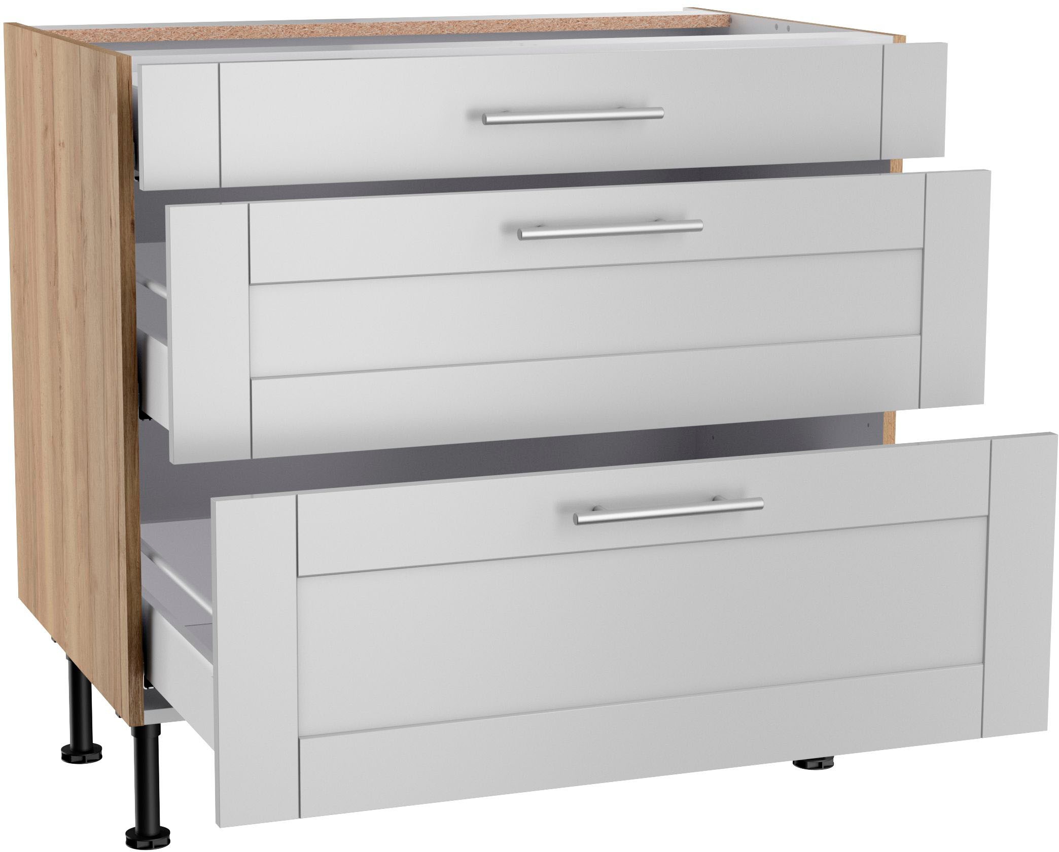 KOCHSTATION Kochfeldumbauschrank »KS-Ahus«, Breite 90 cm