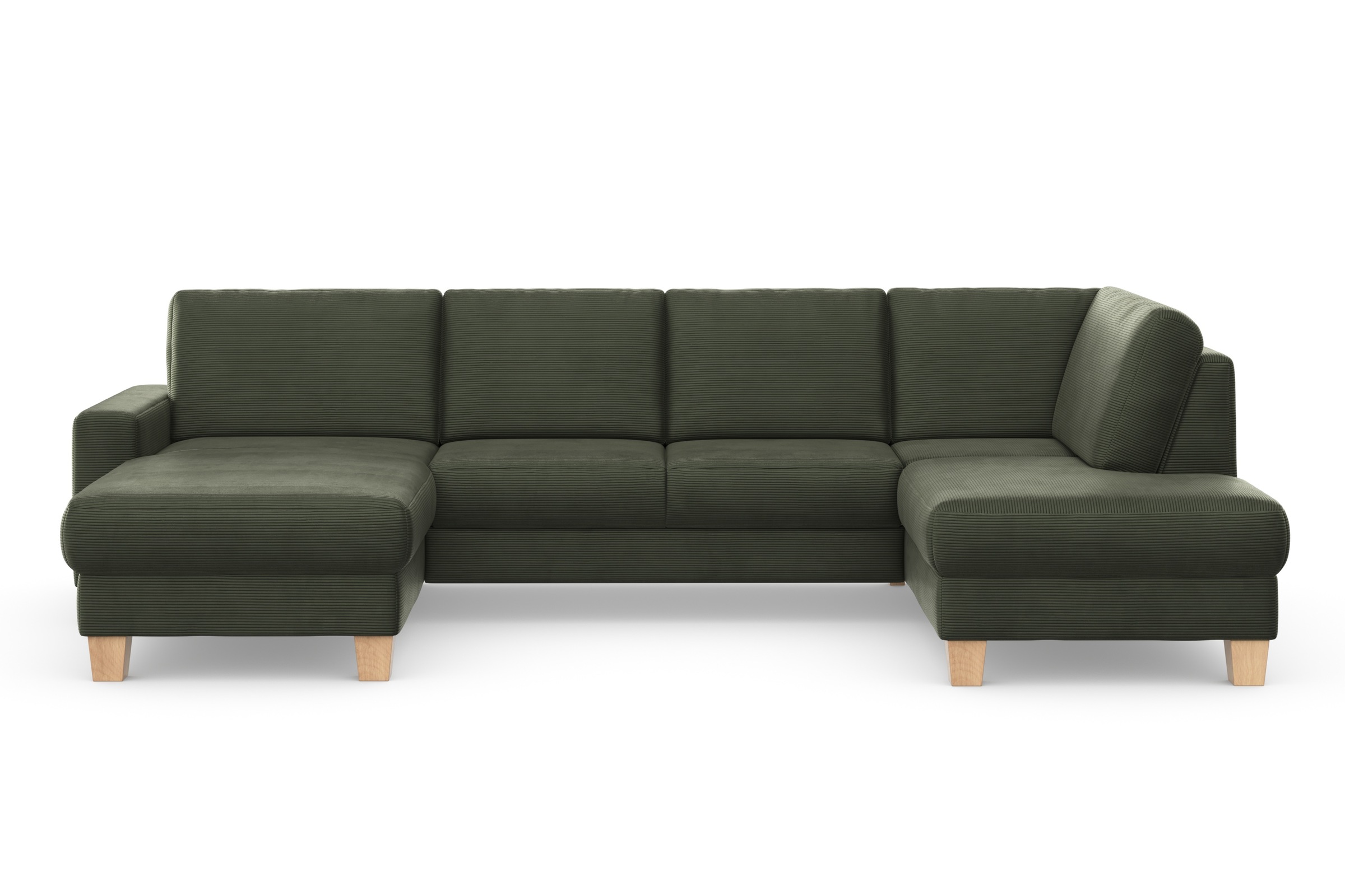 Home affaire Wohnlandschaft »Summer U-Form«, mit oder ohne Bettfunktion und Bettkasten, Cord-Bezug