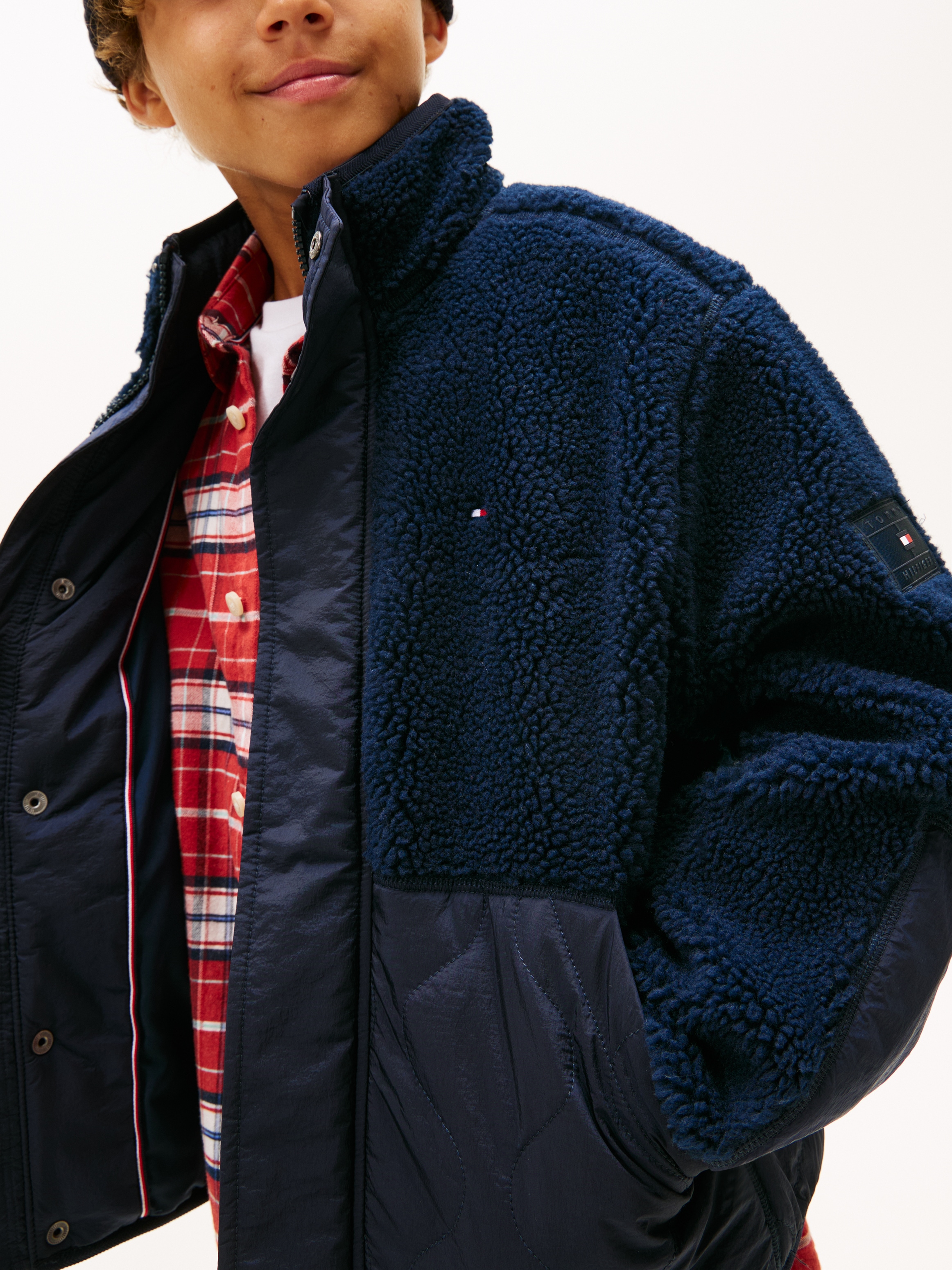 Tommy Hilfiger Bomberjacke »TEDDY QUILTED BOMBER« ohne Kapuze Regular fit, Kinder bis 16 Jahre