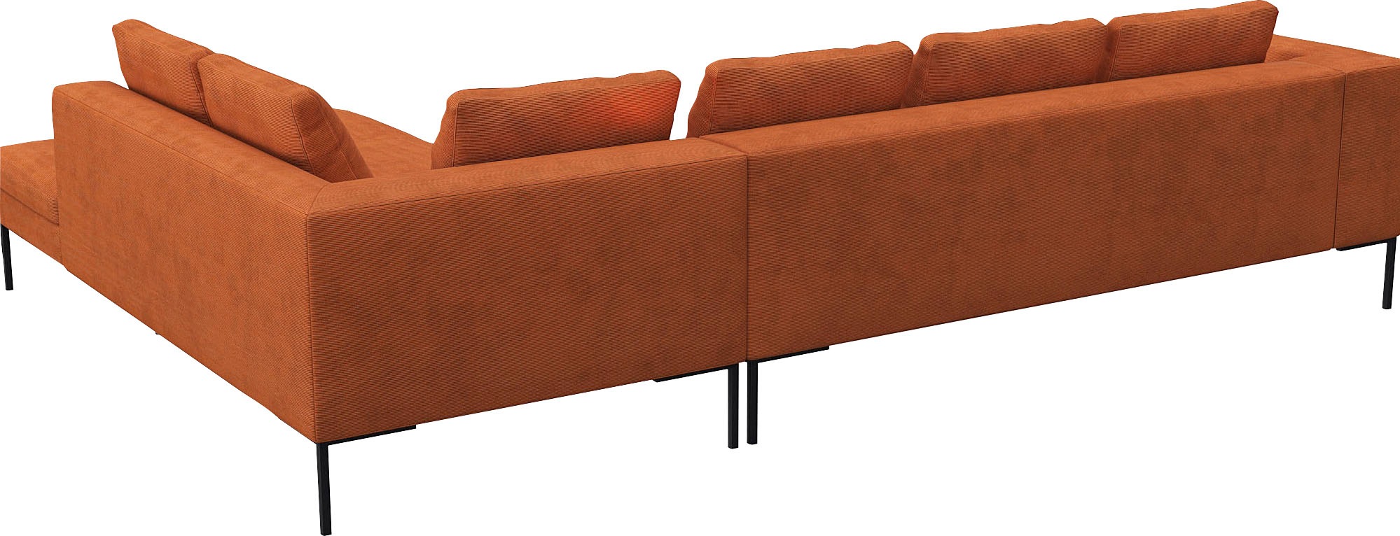 FLEXLUX Ecksofa »Loano, superbequemer Sitzkomfort durch Kaltschaum im Sitz, L-Form«, modernes Sofa, frei im Raum stellbar, lose Kissen, hoher Fuß