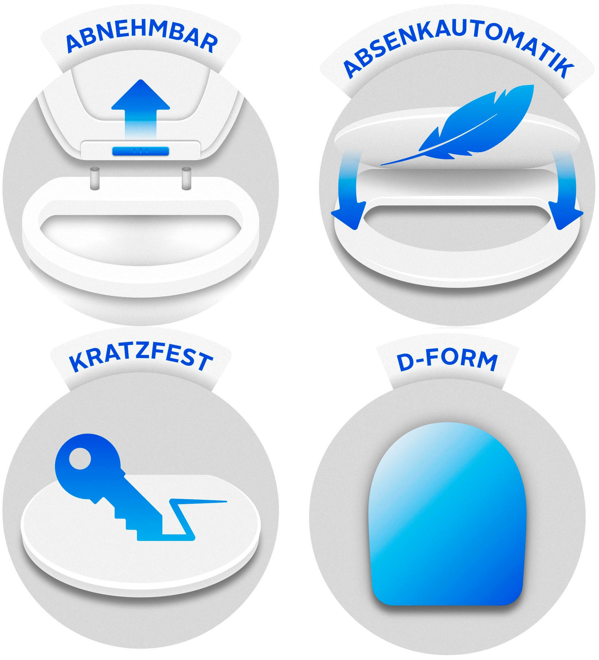 WENKO WC-Sitz »Exclusive Nr. 3«, schwarz, aus antibakteriellem Duroplast