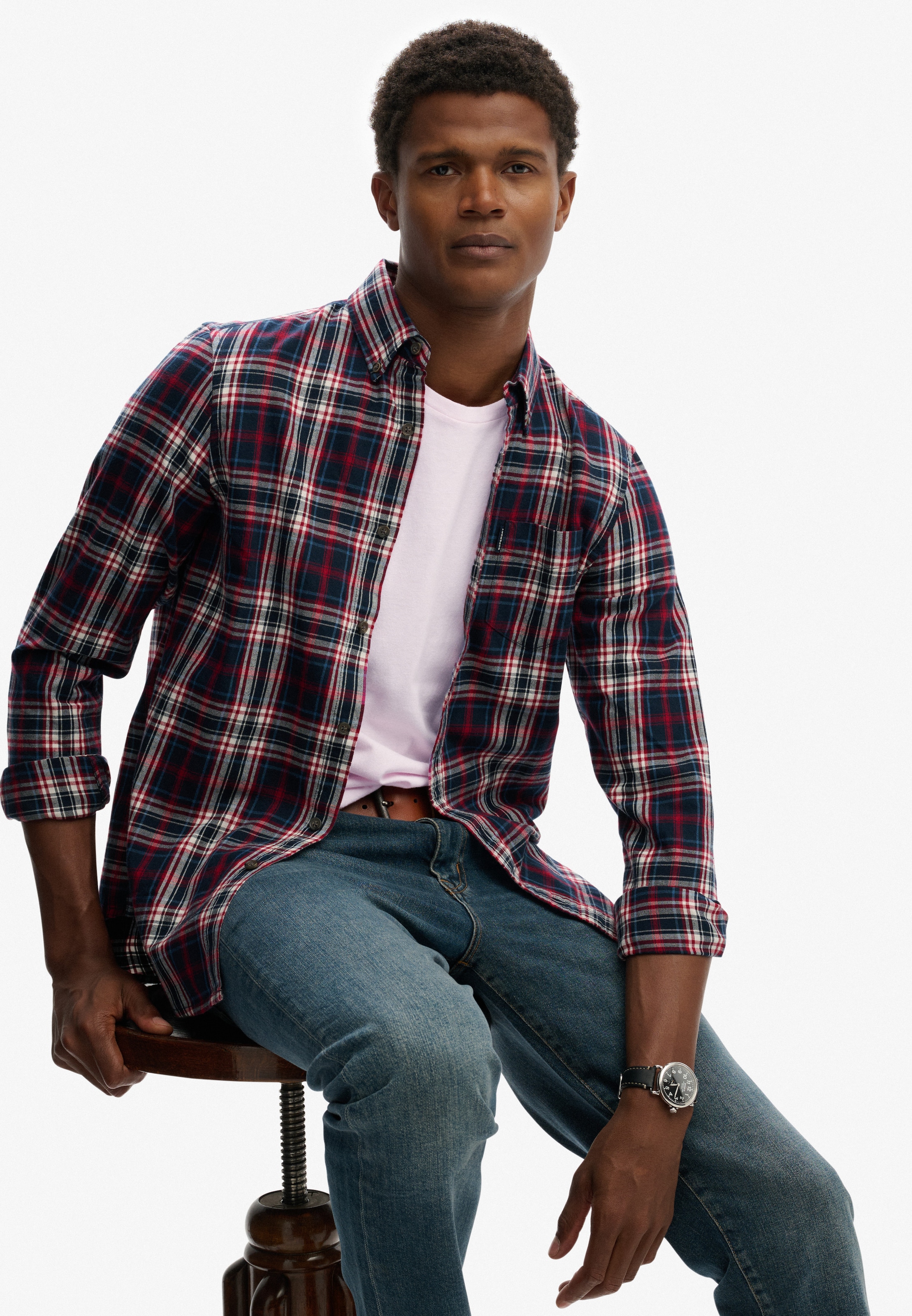 Superdry Langarmhemd »VINTAGE CHECK SHIRT«