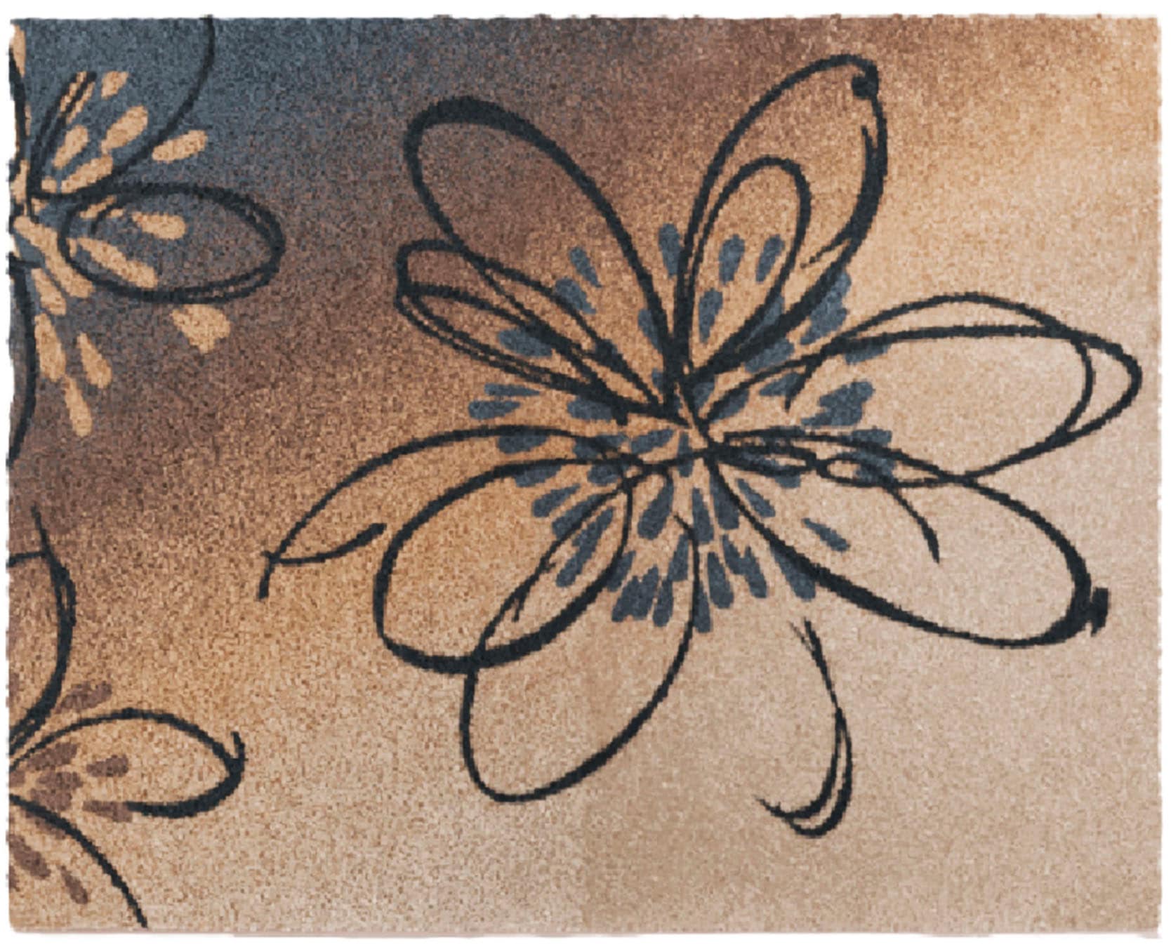 Grund Badematte »Lusia«, rutschhemmend beschichtet, fußbodenheizungsgeeignet, Florales Design mit sanftem Farbverlauf, 5 Jahre Garantie
