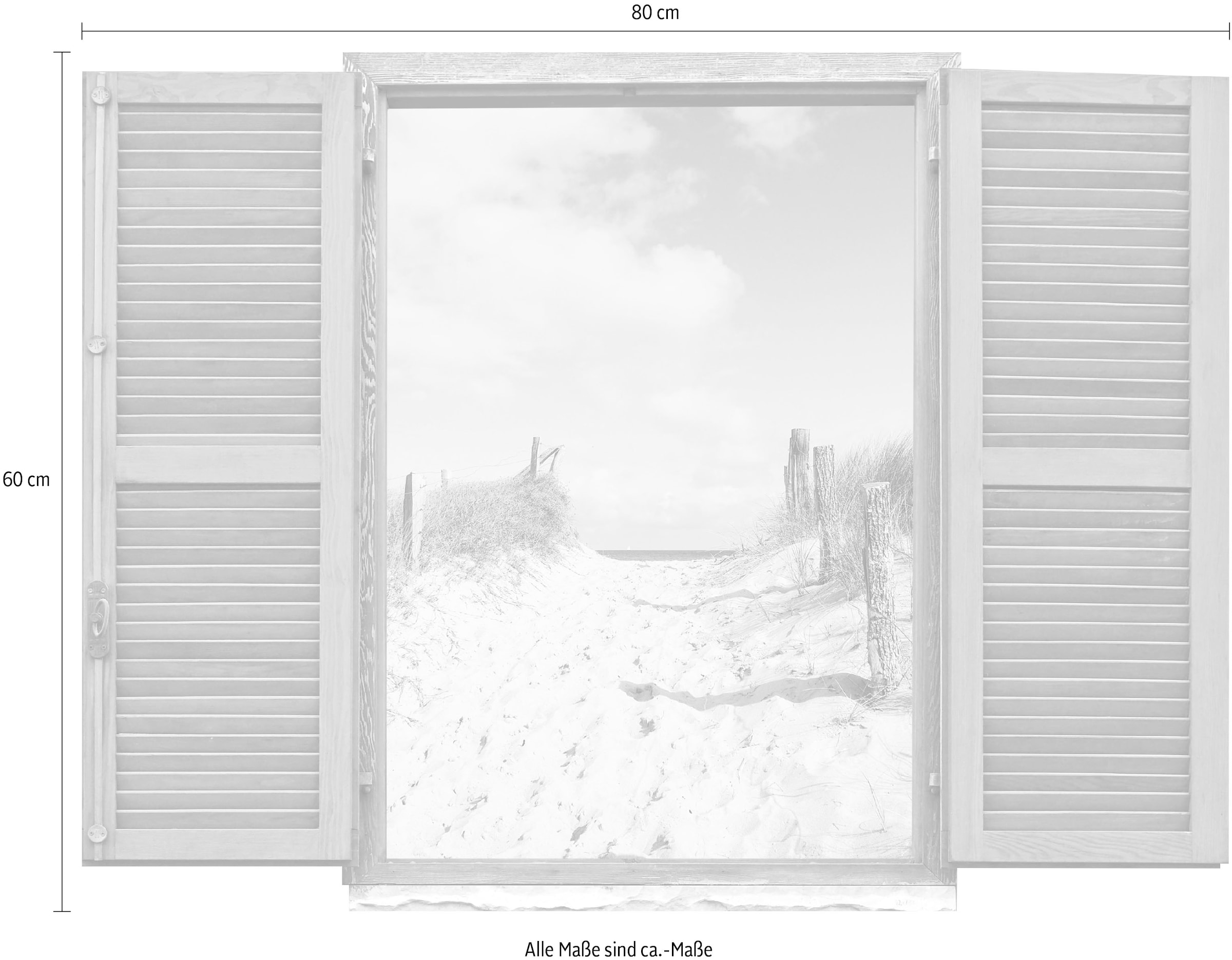 queence Wandtattoo »Düne II«, (1 St.), Wandsticker, Wandbild, selbstklebend, 3D, Fenster