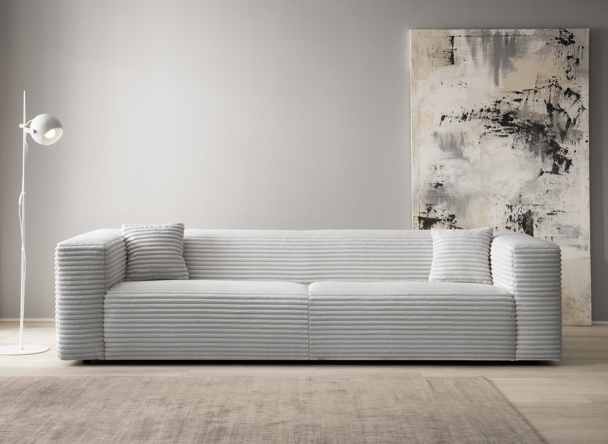 andas 3-Sitzer »BAKELS, Couch in Cord oder Boucle-Stoff, Sofa im modernen D günstig online kaufen