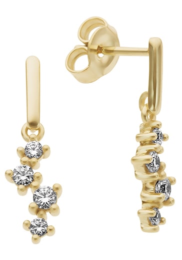 Firetti Paar Ohrstecker »Schmuck Geschenk Gold 333 Ohrschmuck Solitär« mit Zirkonia (synth.)