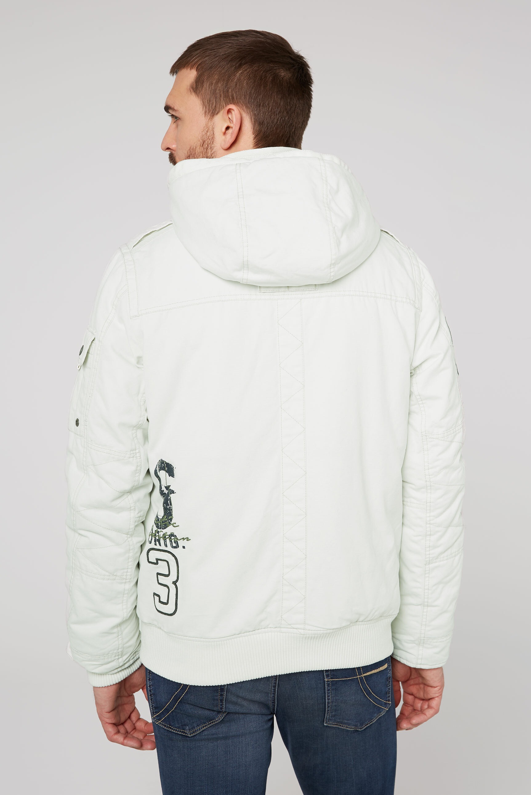 CAMP DAVID Winterjacke, mit Kapuze, mit verstellbaren Druckknopfriegeln am Saum
