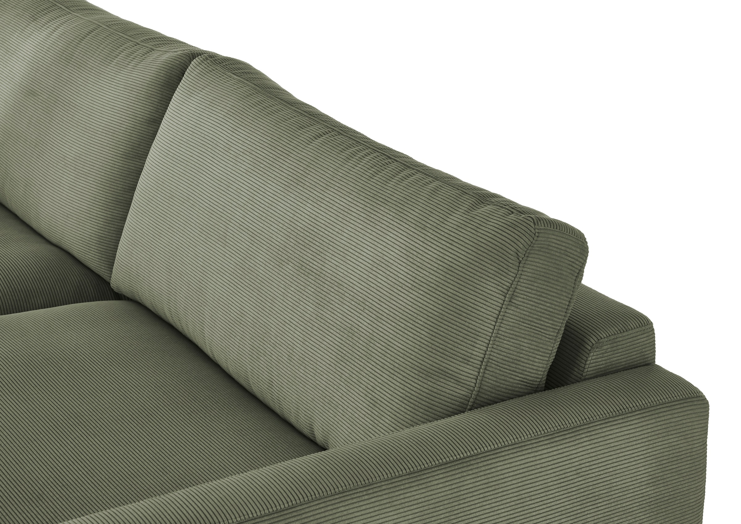 INOSIGN Ecksofa »Downtown, B/T/H: 272/190/84 cm L-Form«, weicher Sitzkomfort auch in Cord und Bouclé, incl. Zierkissen