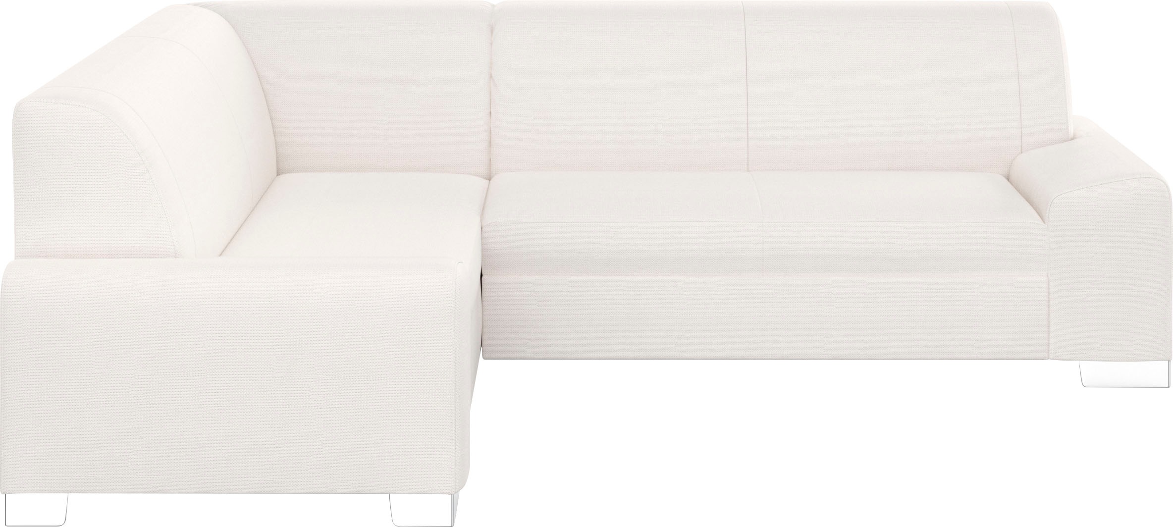 DOMO collection Ecksofa »Anzio in kubischer Formensprache, flache Armlehnen, L-Form«, Wahlweise mit Bettfunktion und Federkern für hohen Sitzkomfort