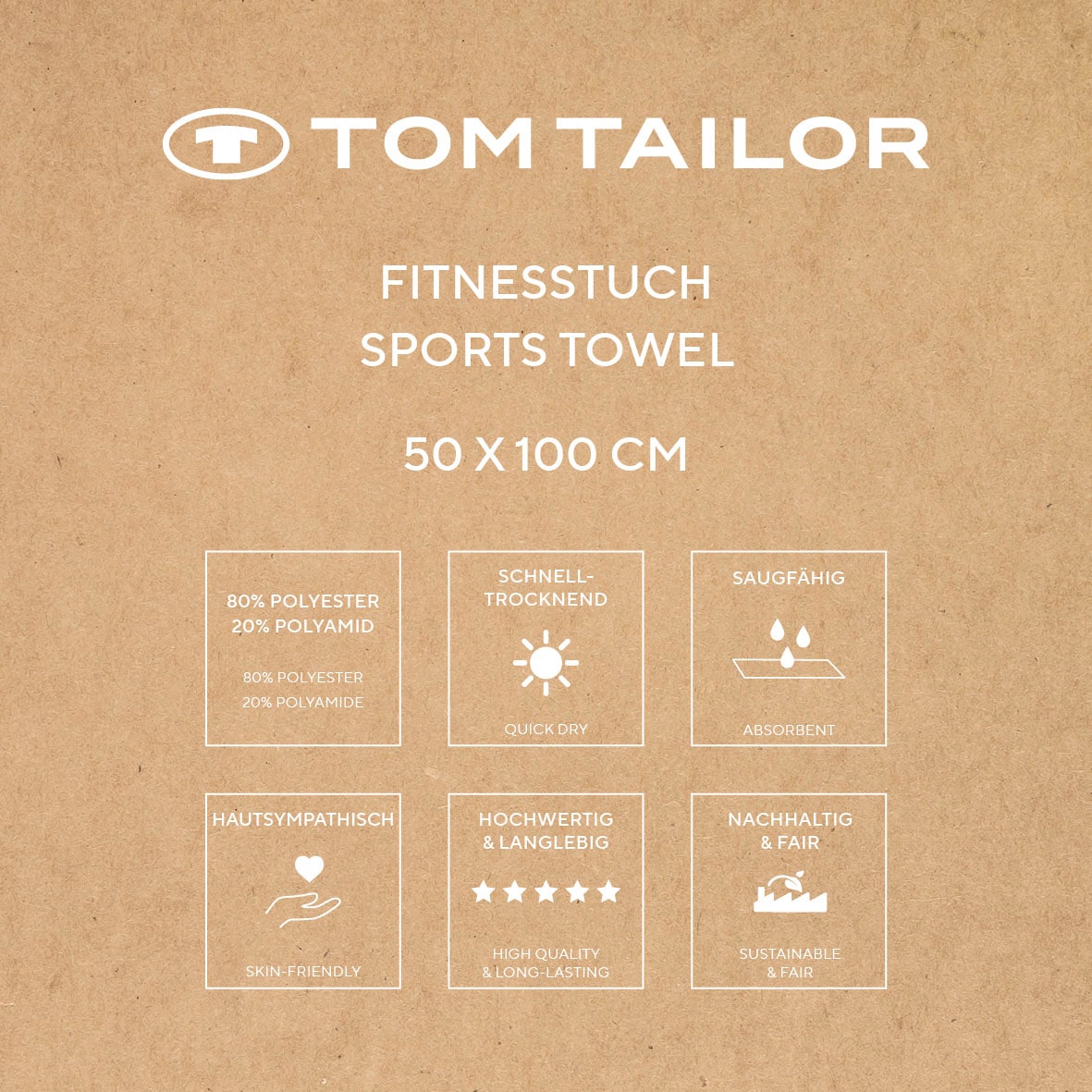 TOM TAILOR HOME Sporthandtuch »Fitnesstuch COLOR BATH«, (1 St.)