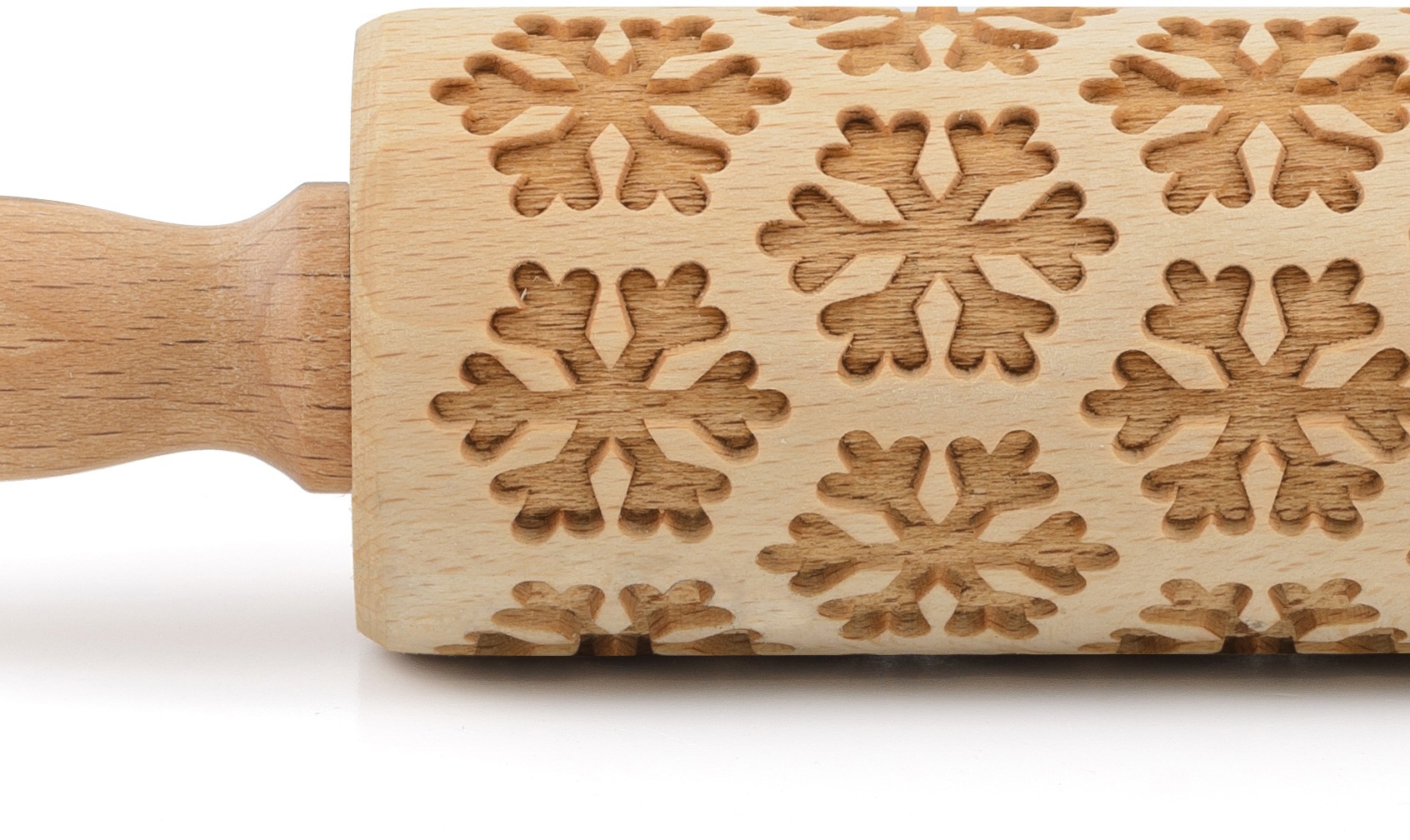 folkroll Teigroller »3D-Motiv-Teigrolle« Schneeflocken