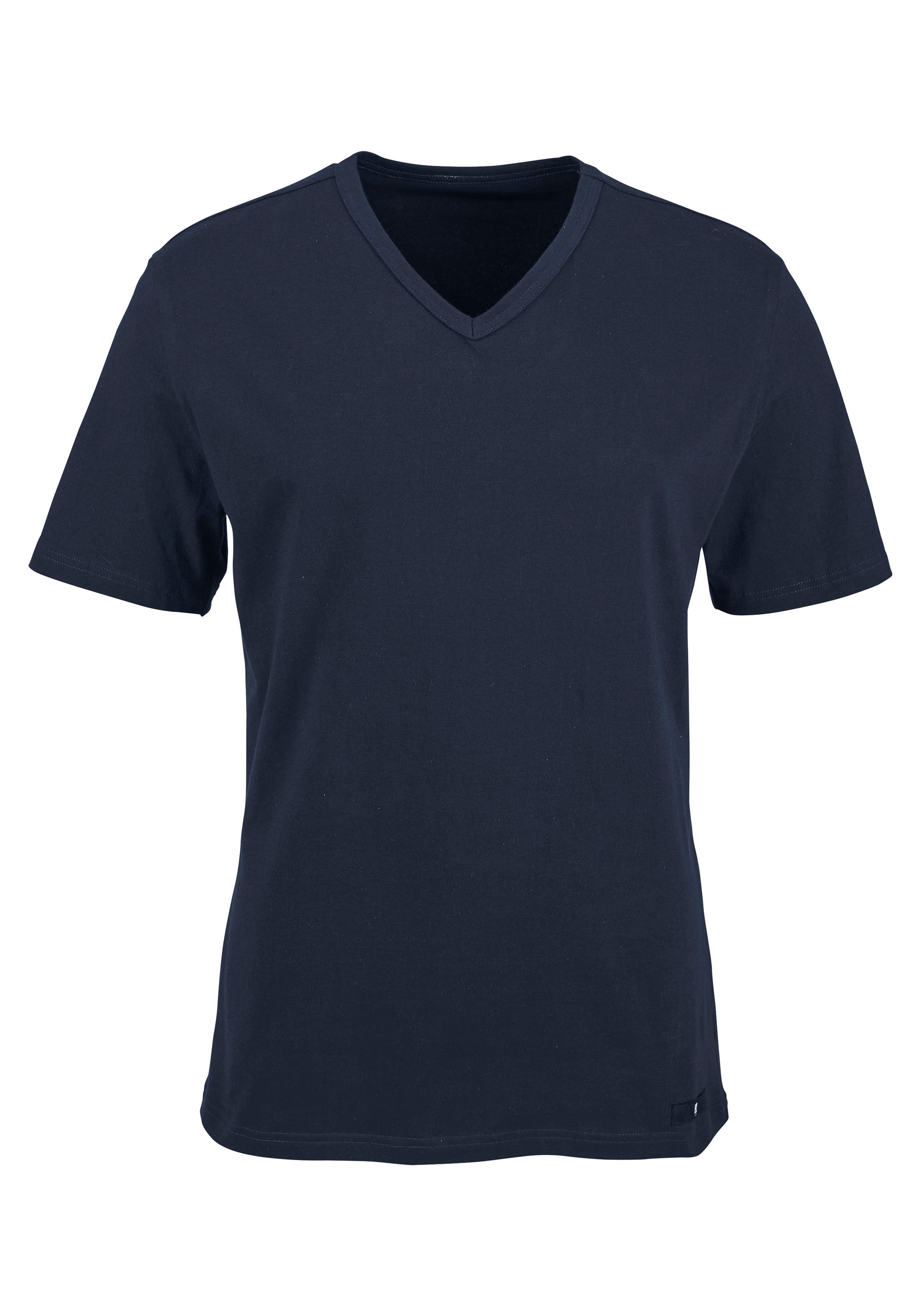 H.I.S Unterziehshirt, (2 St.), mit V-Ausschnitt und kleinem Logo, Unterhemd, T-Shirt