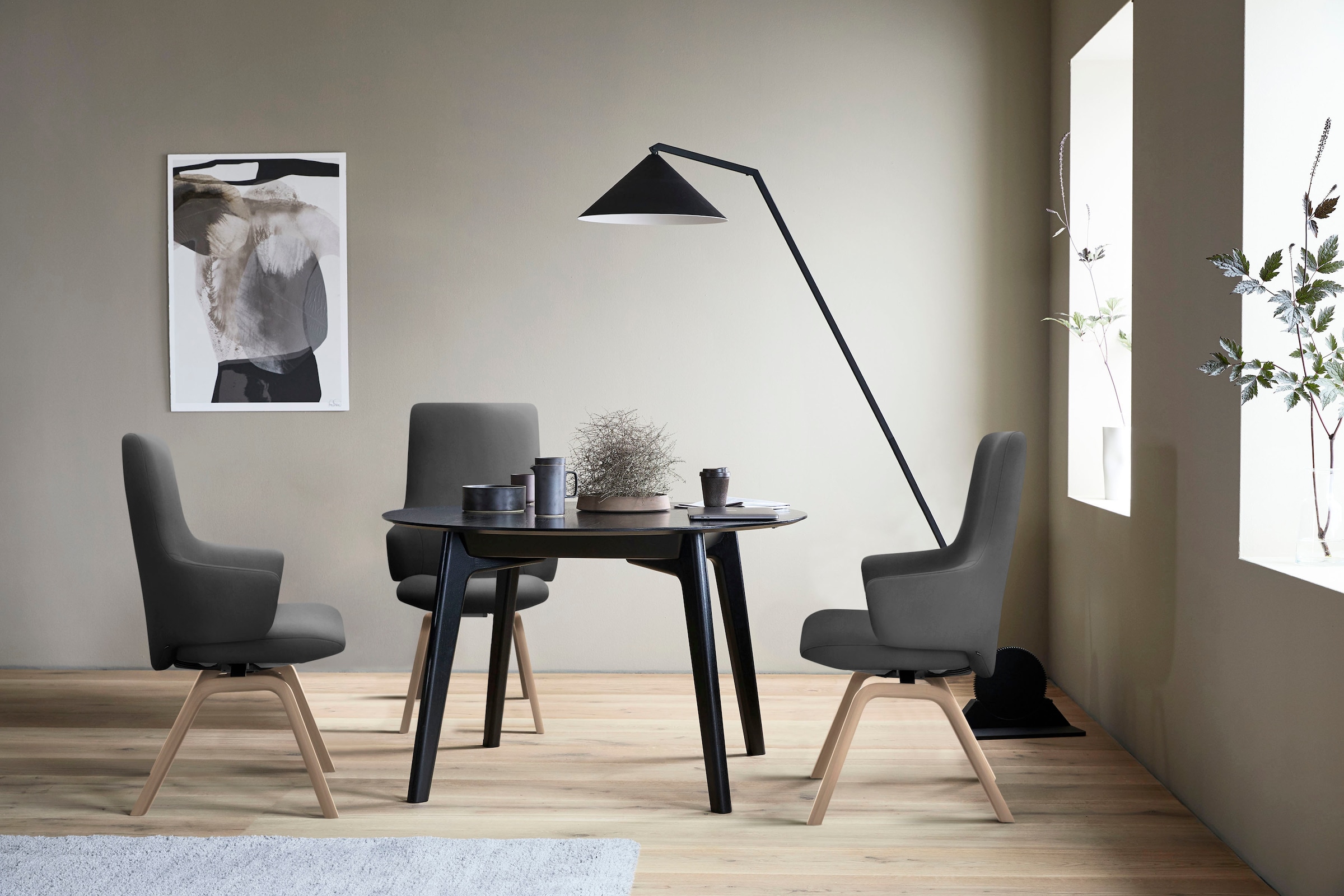 Stressless® Polsterstuhl »Laurel«, Microfaser DINAMICA, High Back mit Armle günstig online kaufen