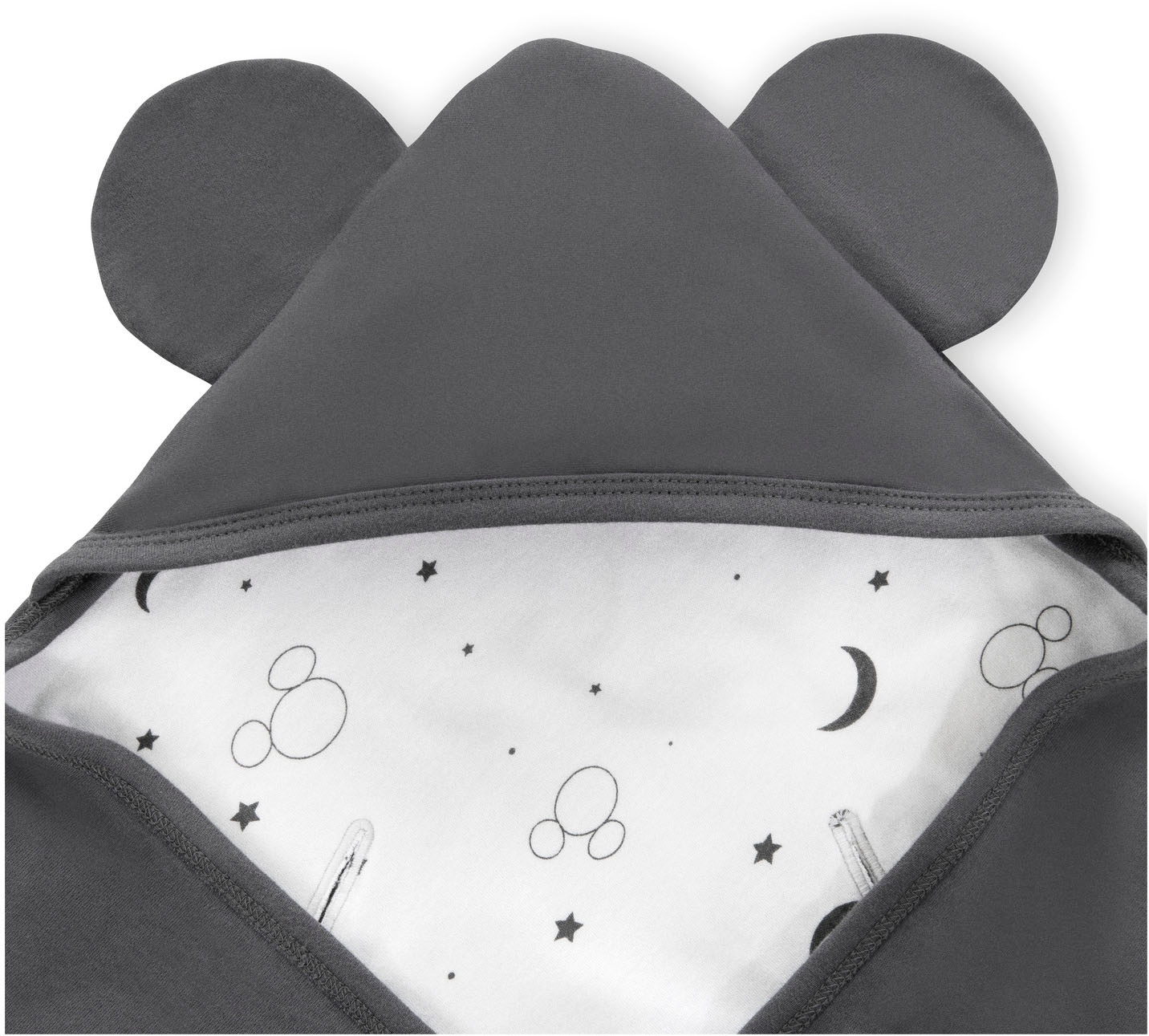 Hauck Babydecke »Baby Einschlagdecke, Snuggle N Dream Mickey Mouse Anthracite«, mit Kapuze