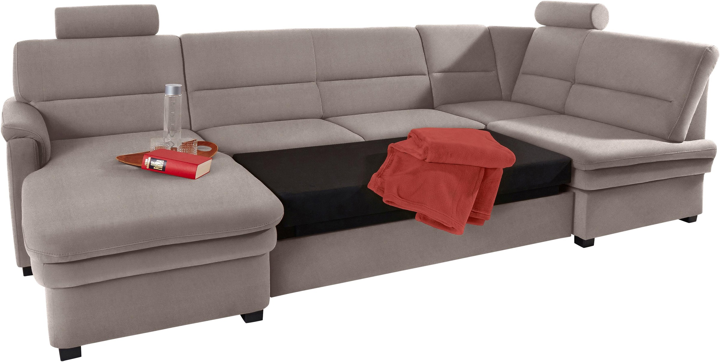 sit&more Wohnlandschaft "Pisa U-Form", mit Federkern, wahlweise mit Bettfun günstig online kaufen