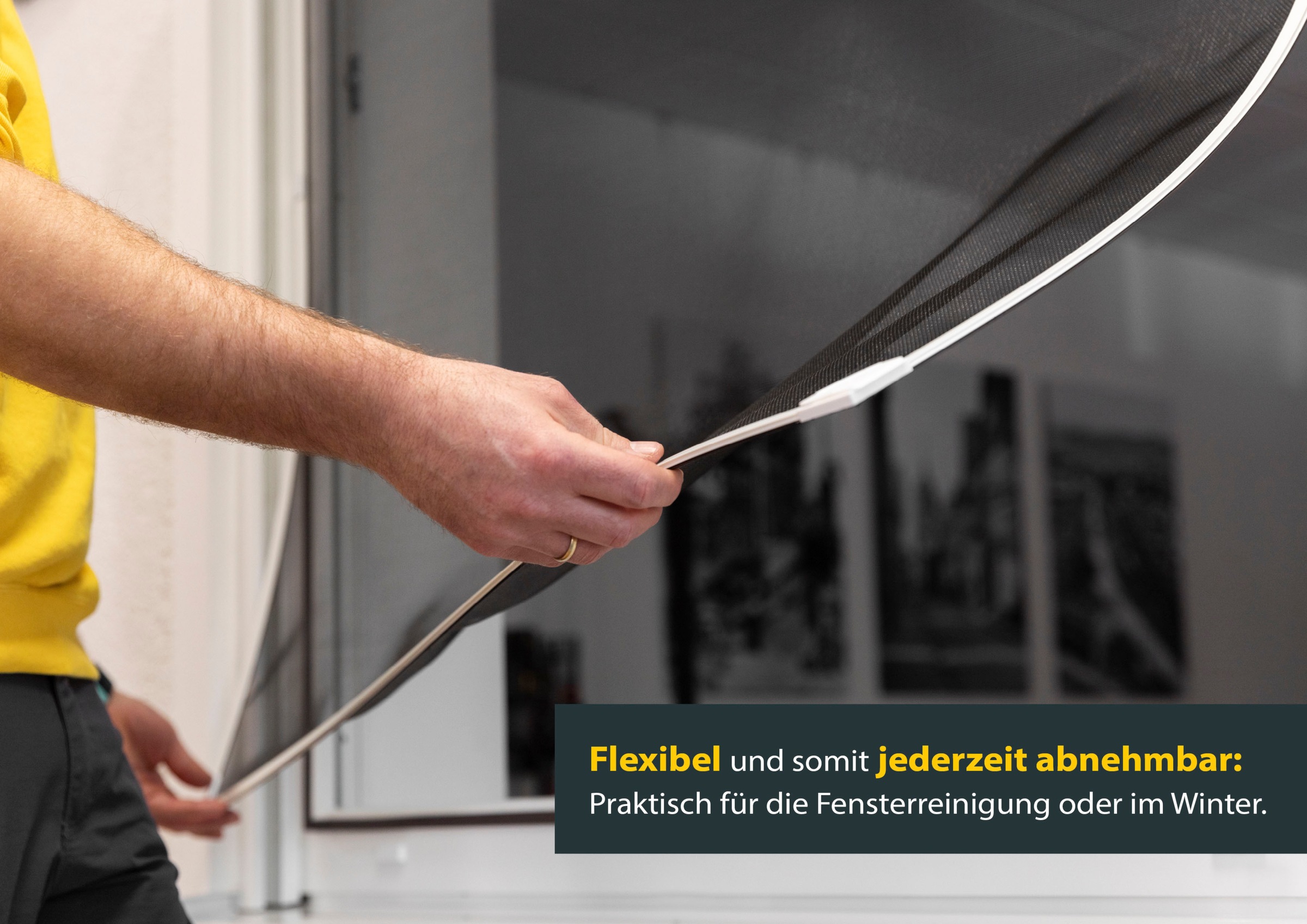 SCHELLENBERG Insektenschutz-Fensterrahmen »ohne bohren, Magnetrahmen mit Fiberglasgewebe«, für Fenster, 100 x 120 cm und 120 x 120 cm, anthrazit