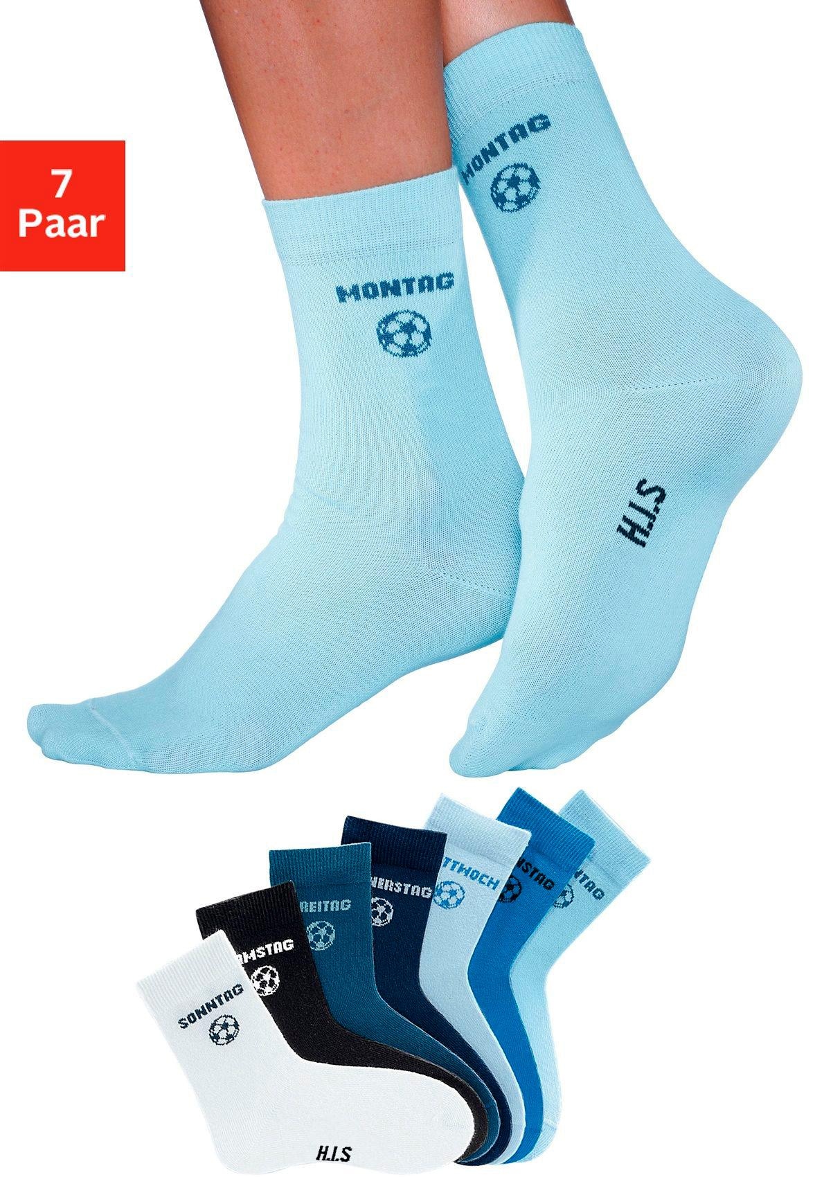 H.I.S Socken, (Packung, 7 Paar), für Kinder mit Fußballmotiv