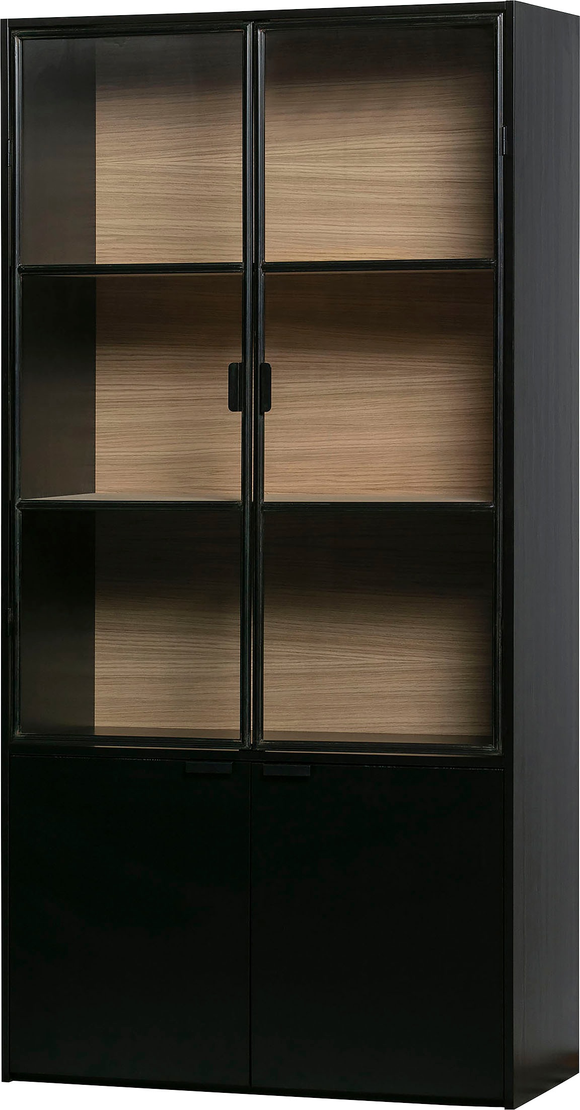 WOOOD Vitrine »Silas«, mit Metalltüren, H 200 cm x B 100 cm günstig online kaufen