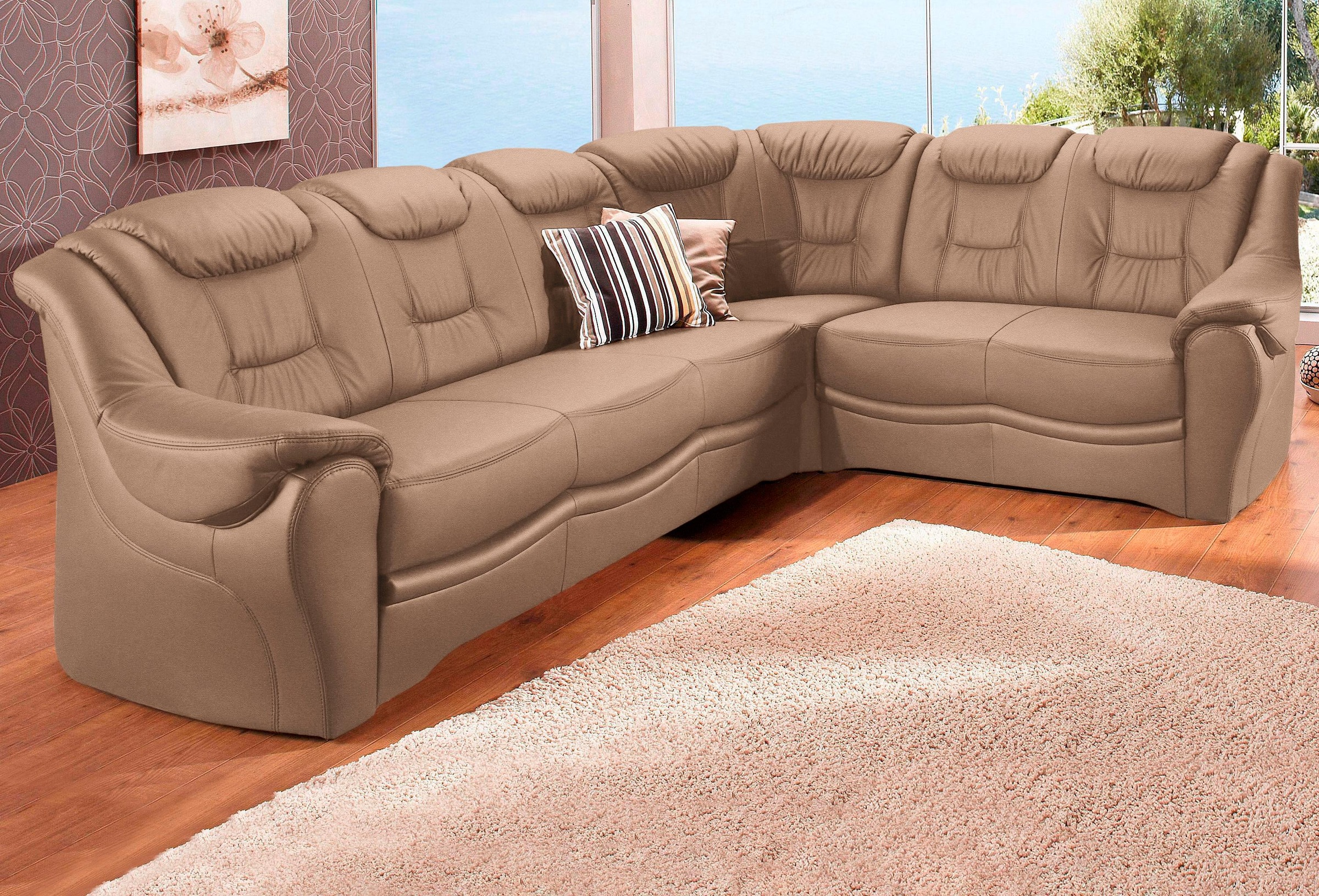 sit&more Ecksofa »Bellevue L-Form« wahlweise mit Bettfunktion günstig online kaufen