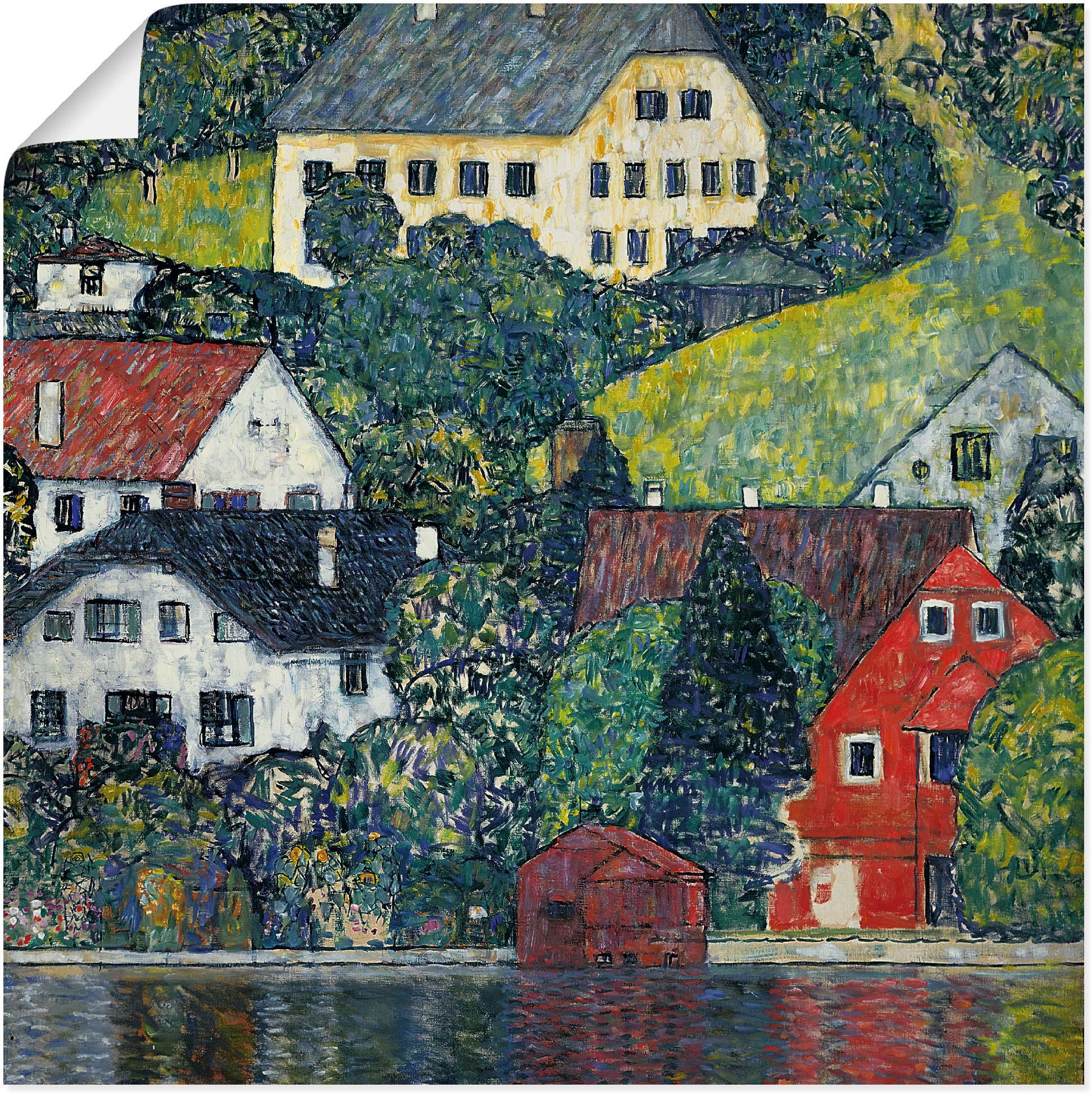 Artland Wandbild »Unterach am Attersee. Um 1916«, Gewässer, (1 St.), als Alubild,... kaufen