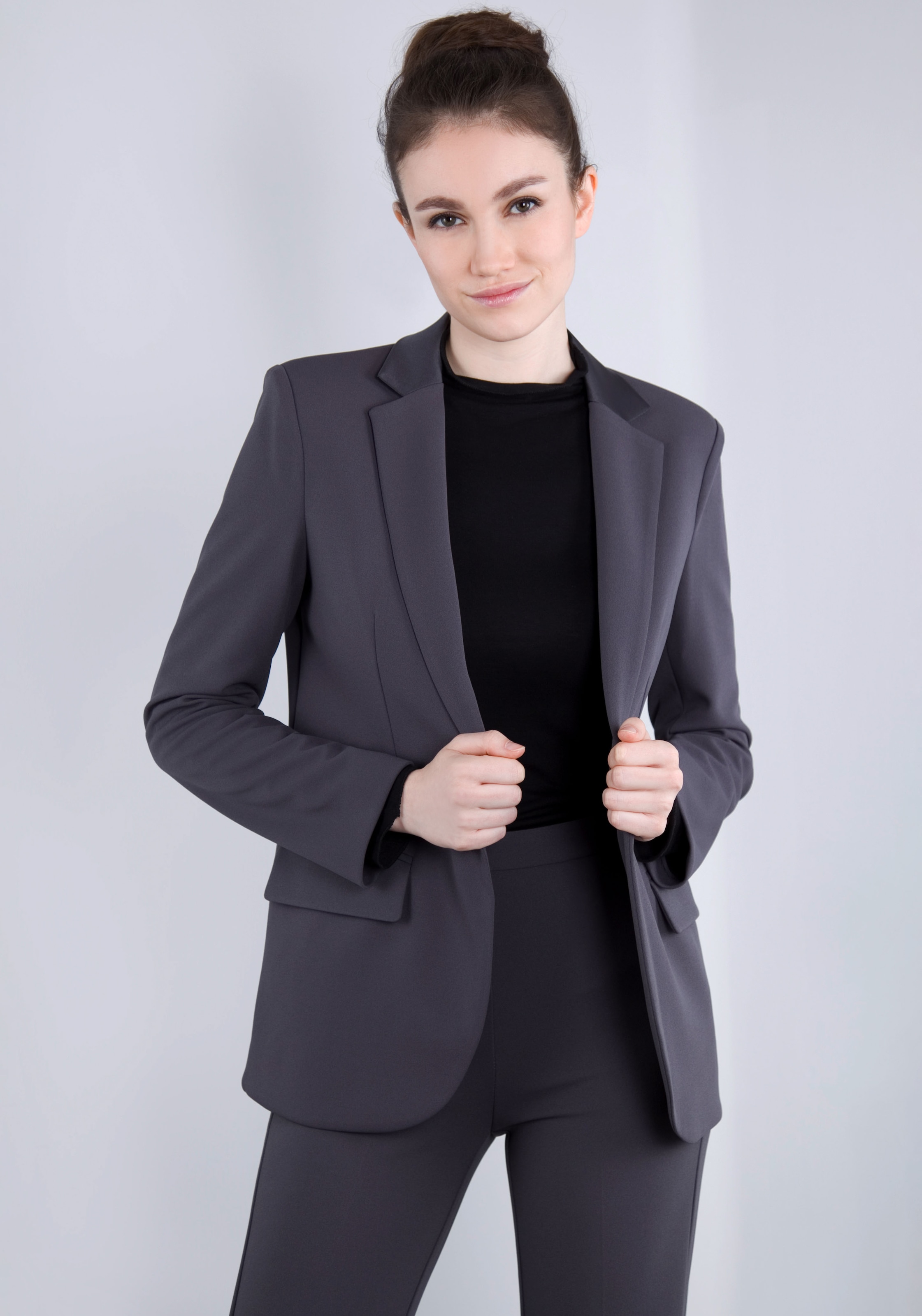 IMPERIAL Longblazer, mit Satindetails und Stretch