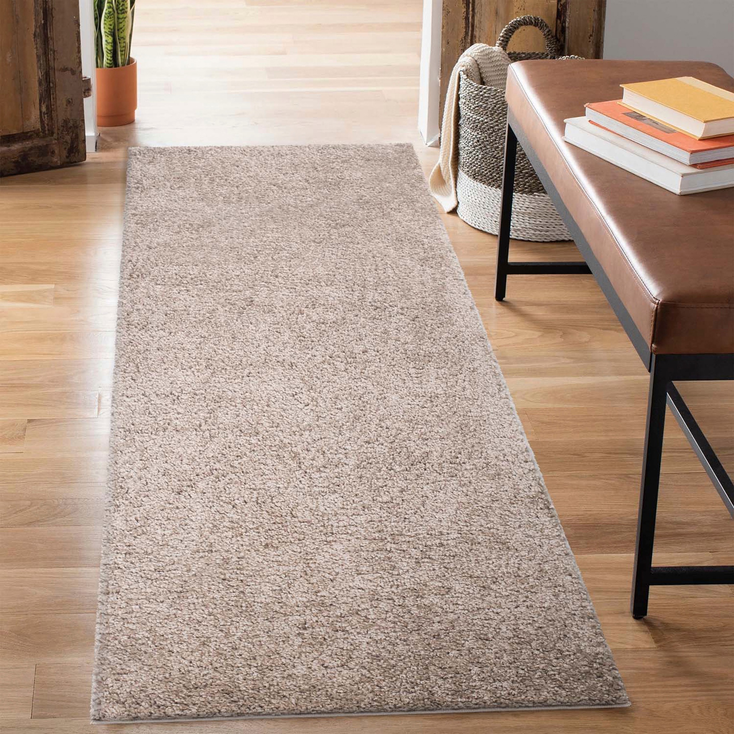Carpet City Hochflor-Teppich »City Shaggy«, rechteckig, 30 mm Höhe, Auch als Läufer, Langflor, Uni, Shaggy, flauschig-weich
