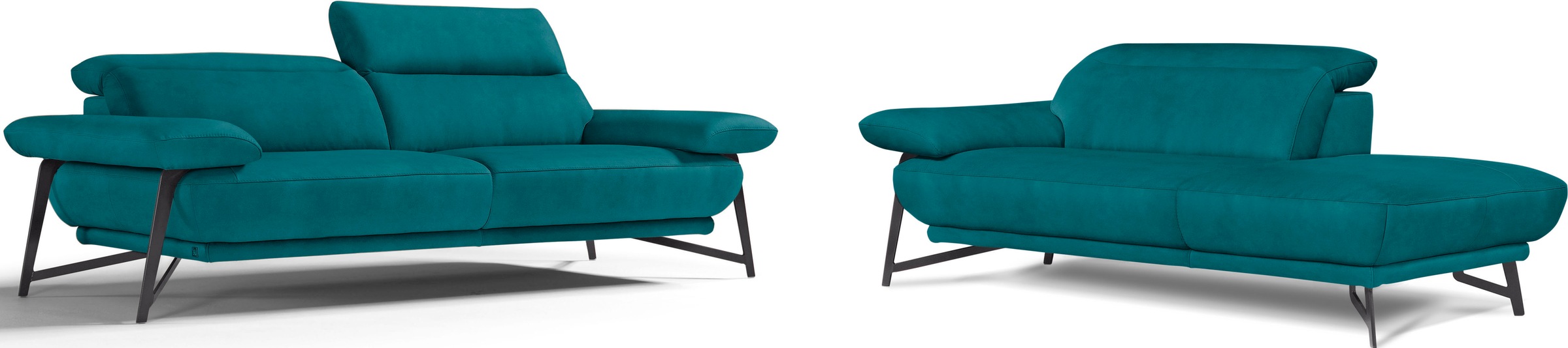 Egoitaliano Sofa »Anais, Design mit hohem Sitzkomfort, Fußfarbe schattengra günstig online kaufen