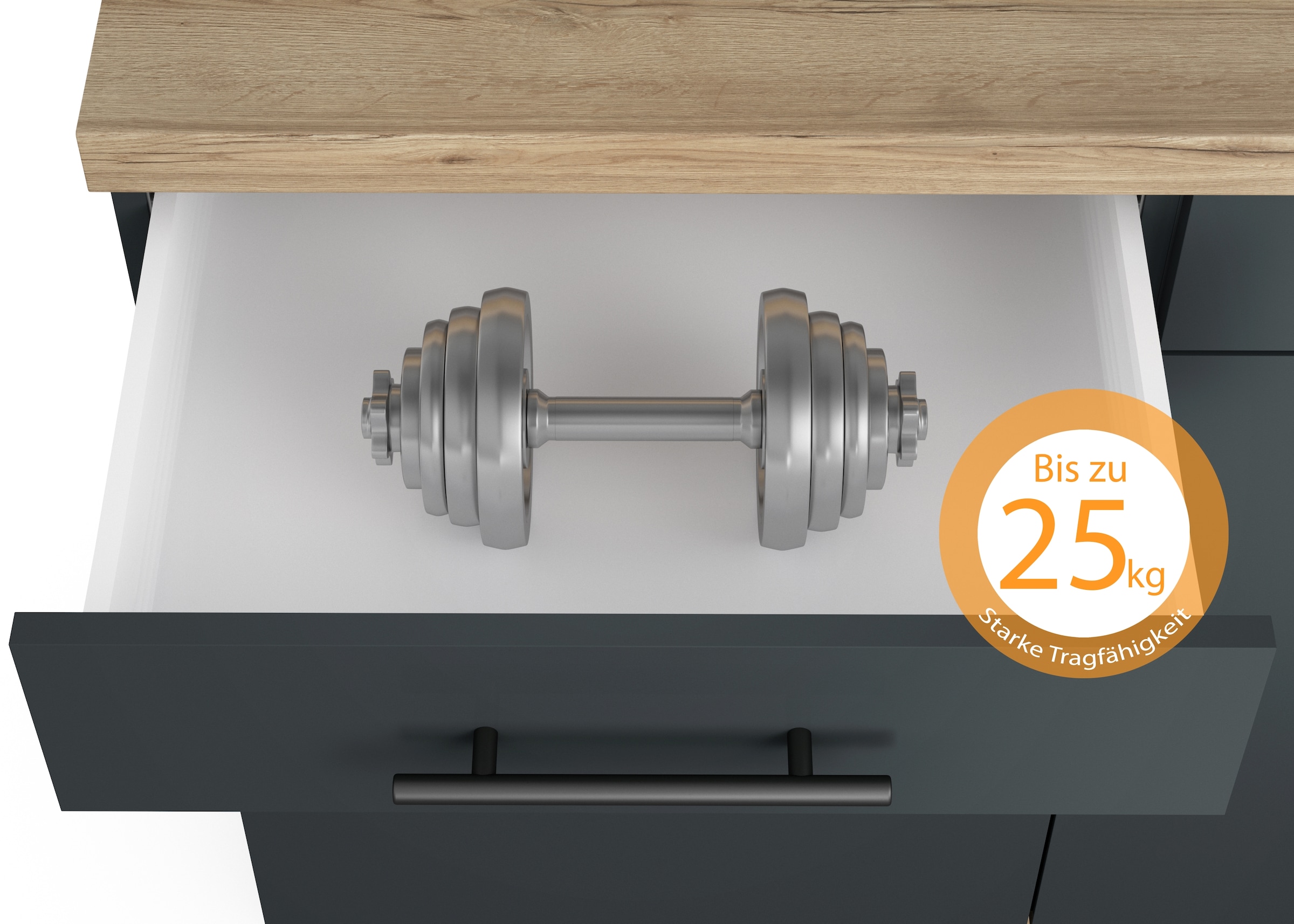 OPTIFIT Küchenzeile »Fiona«, Breite 320 cm, mit Hanseatic-E-Geräten,in Premium oder Basic