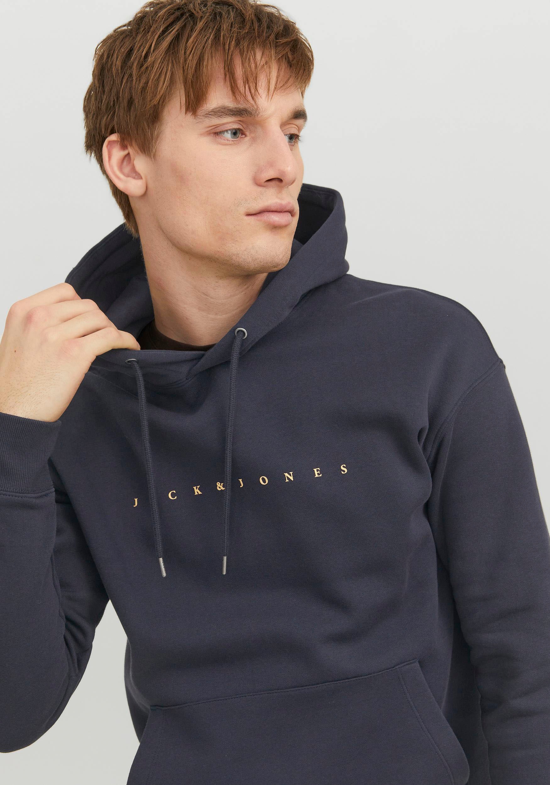 Jack & Jones Kapuzensweatshirt »JJESTAR JJ SWEAT HOOD NOOS«, mit Logo Print im 3D Look