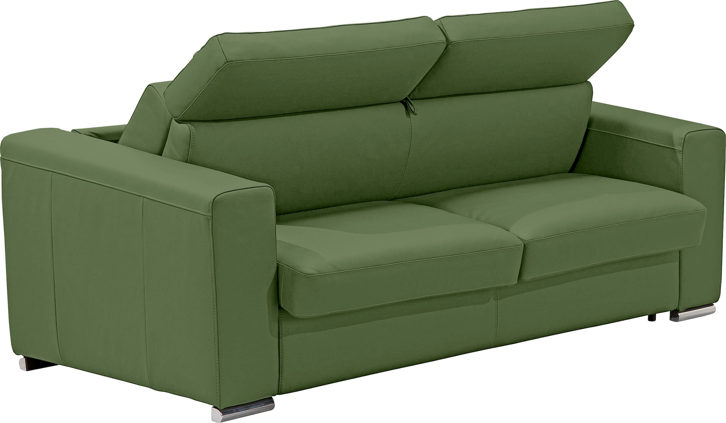 Egoitaliano Schlafsofa »Cabiria, Design und super Sitz- und Liegekomfort«, Sofa inkl. Schlaffunktion, Kopfteile verstellbar, mit Metallfüßen