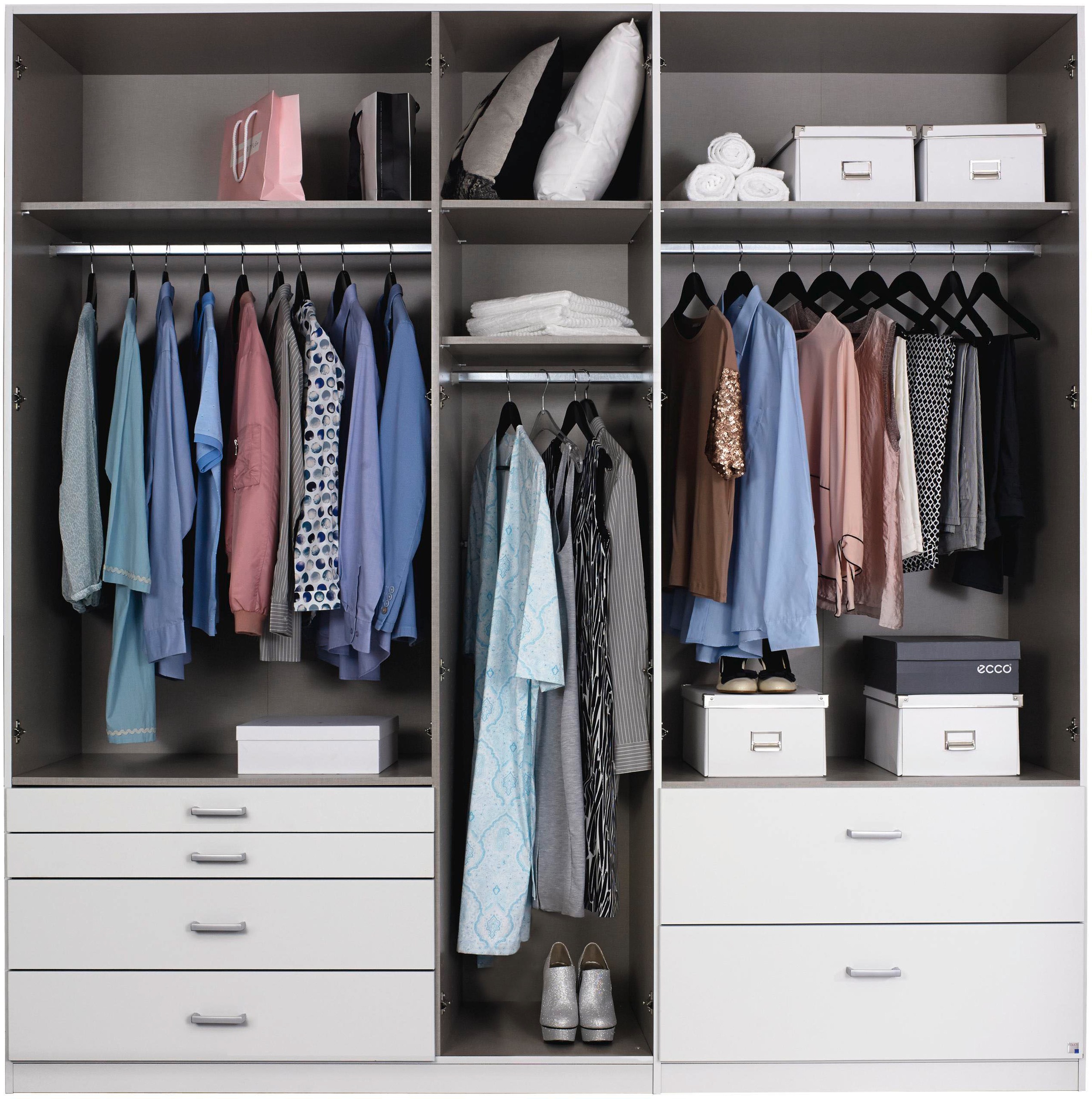rauch Kleiderschrank »Kleiderschrank Schrank Garderobe Wäscheschrank WILDBERG« Breiten 226/271 cm, Höhen 210/229 cm,  mit 6 Schubladen, obere Schublade mit Holz-Einteilung MADE IN GERMANY