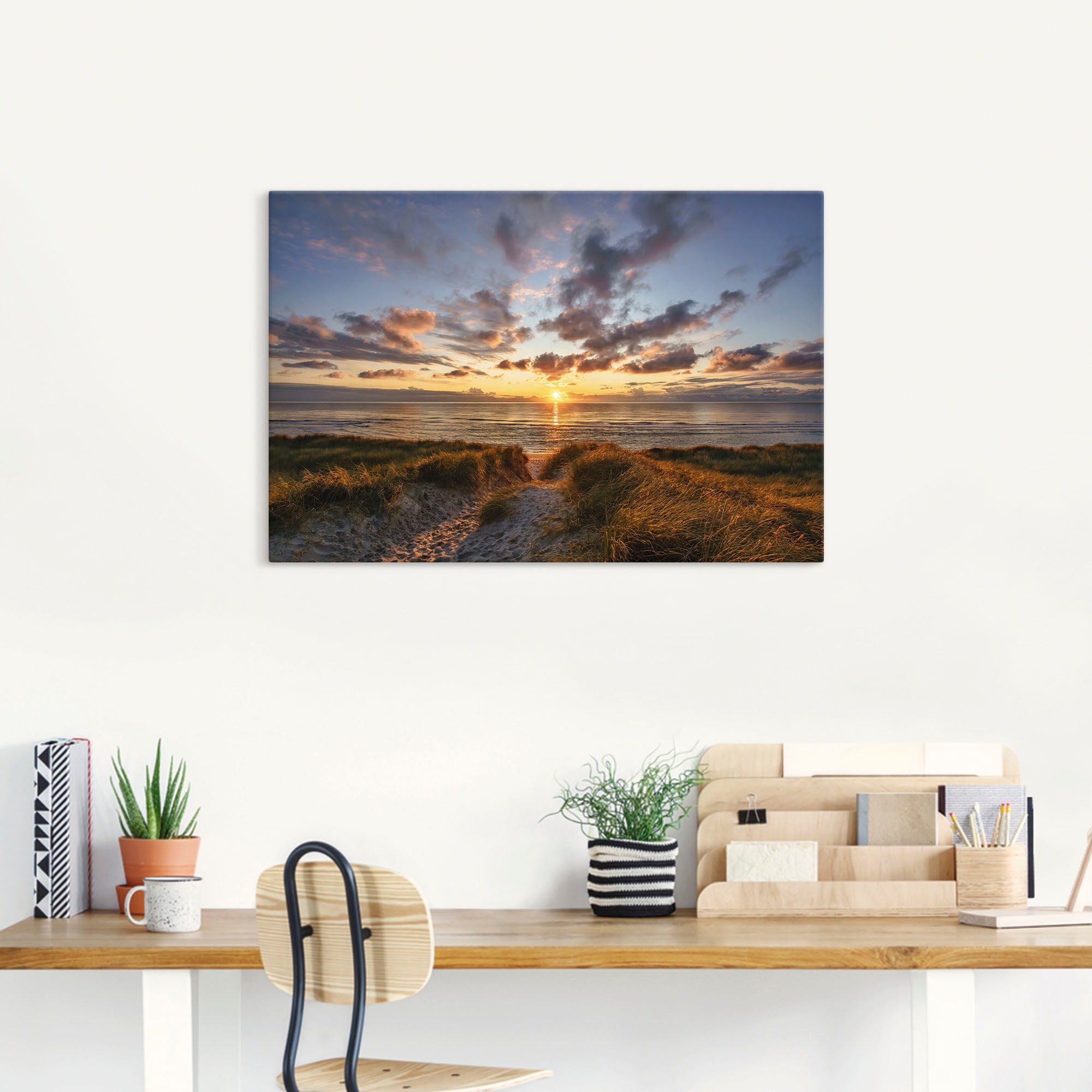 Artland Wandbild »Sonnenuntergang auf Sylt«, Bilder vom Sonnenuntergang & -aufgang, (1 St.), als Leinwandbild, Poster in verschied. Größen