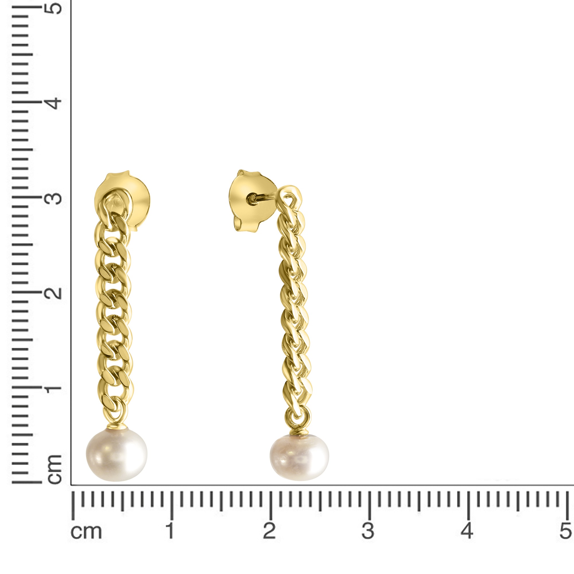 CELESTA Paar Ohrhänger »925 Silber vergoldet mit Süßwasserzuchtperlen«